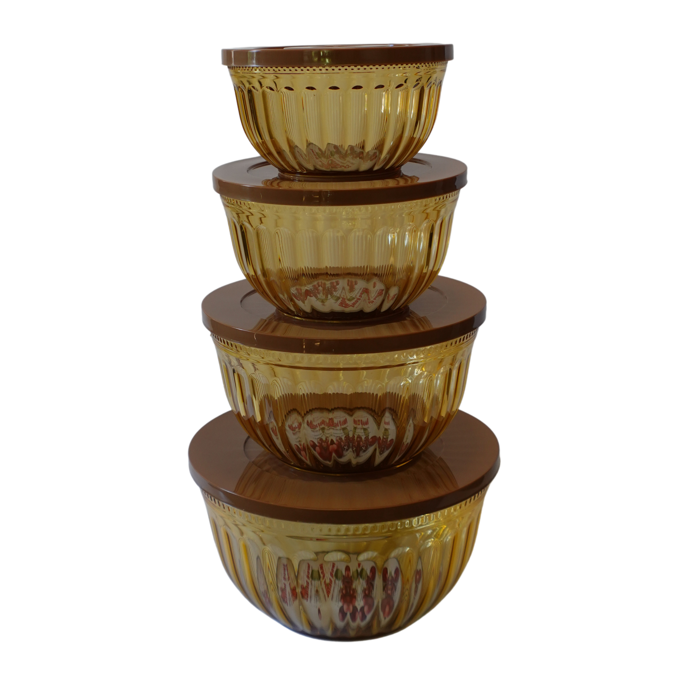 Shiro Patterned Salad Bowl Set Round