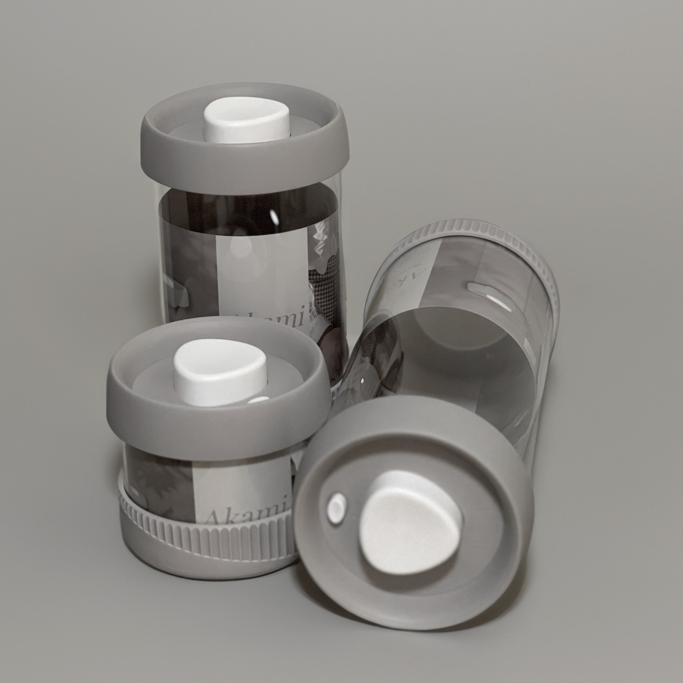 Akami Vacuum Round Glass Canister