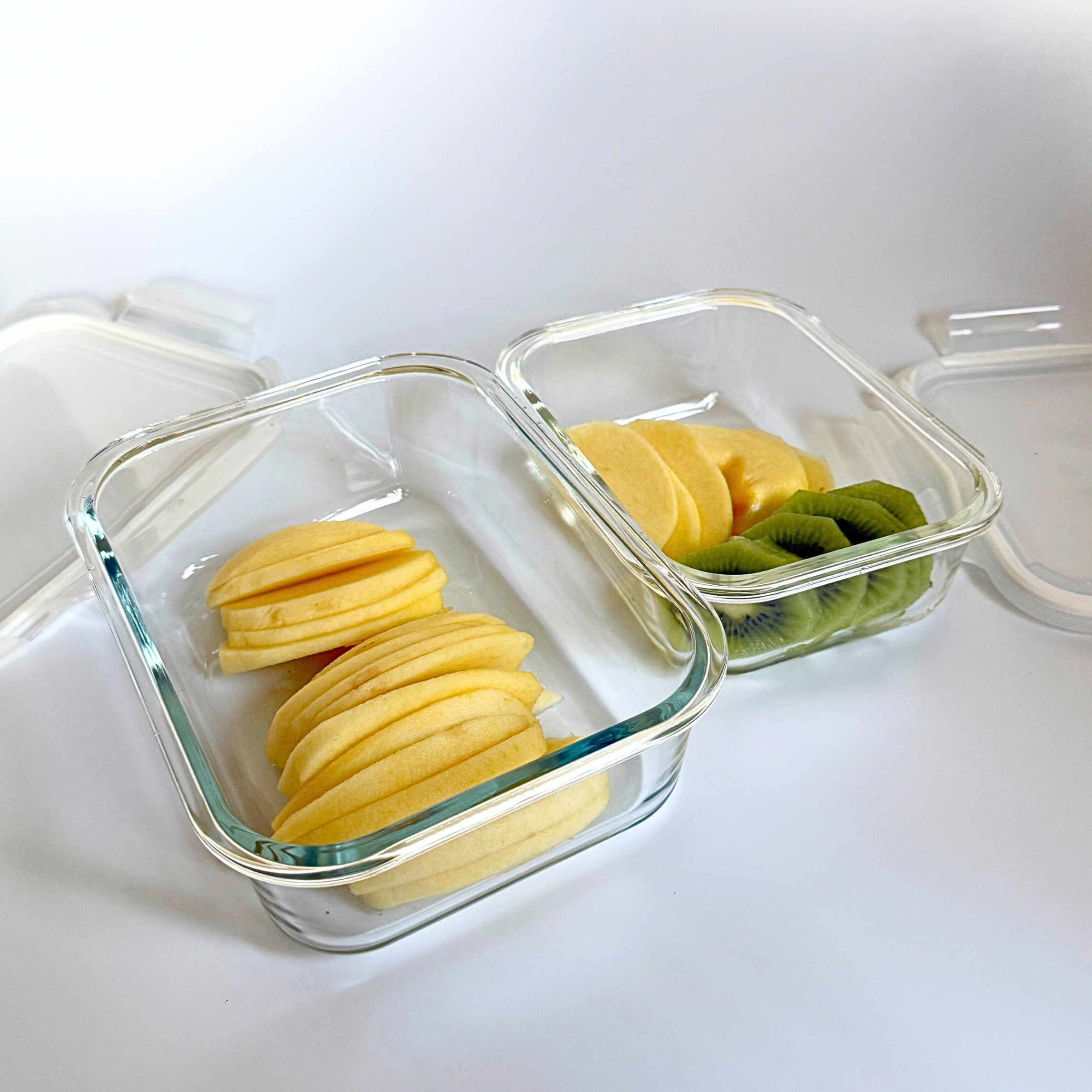Akamiya High Borosilicate Glass Microwaveable Food Container Rectangle