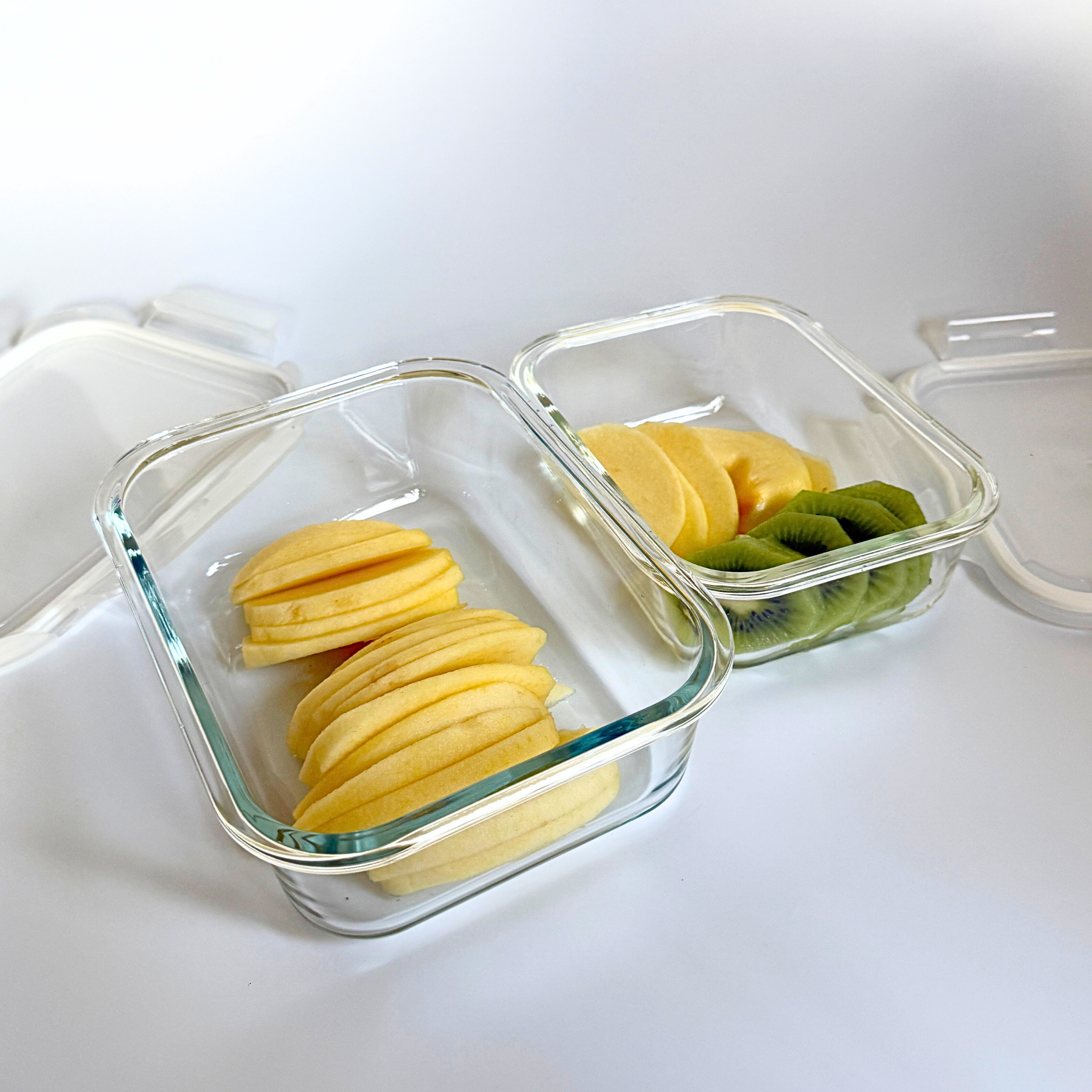 Akamiya High Borosilicate Glass Microwaveable Food Container Rectangle