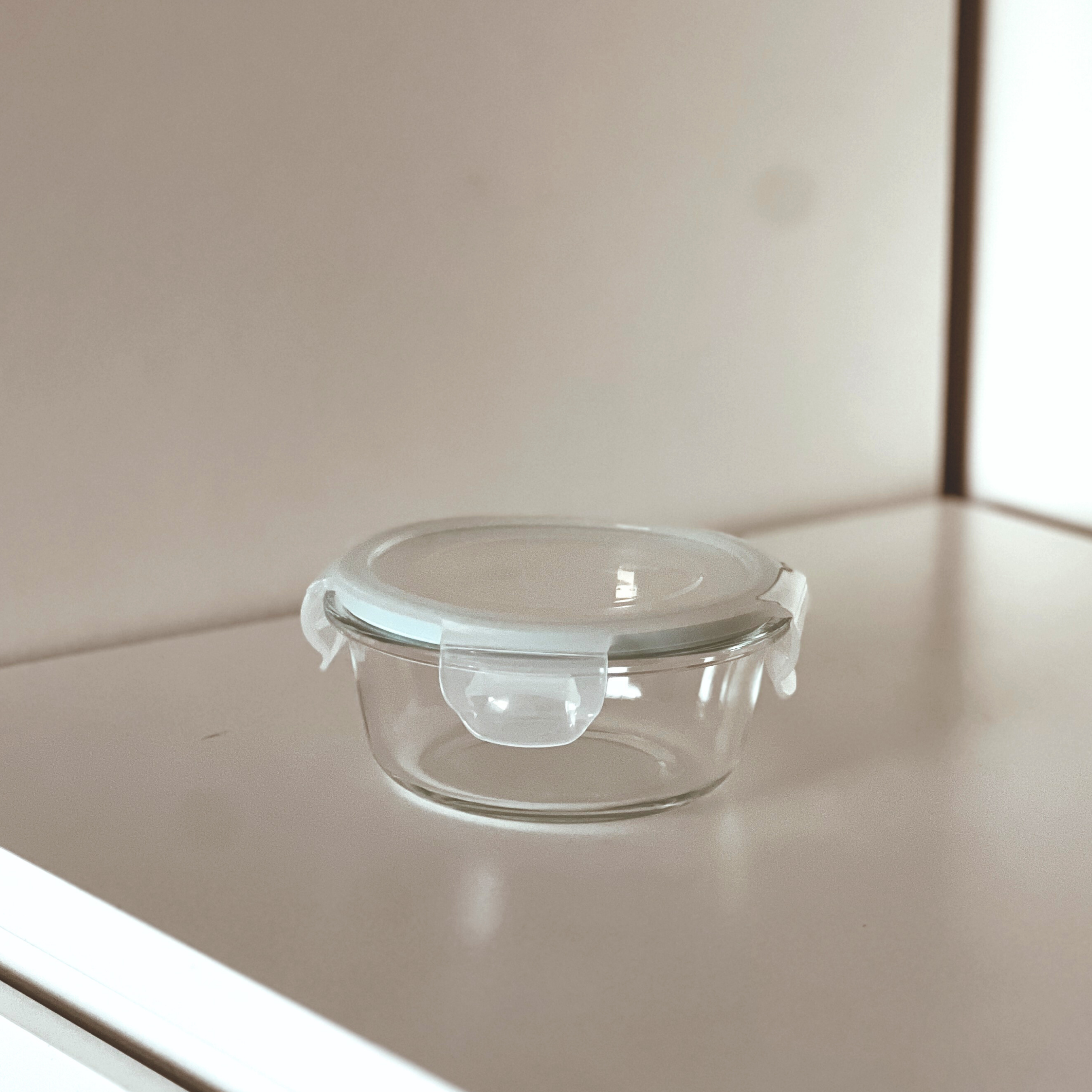 Akamiya Round High Borosilicate Glass Microwaveable Food Container Set