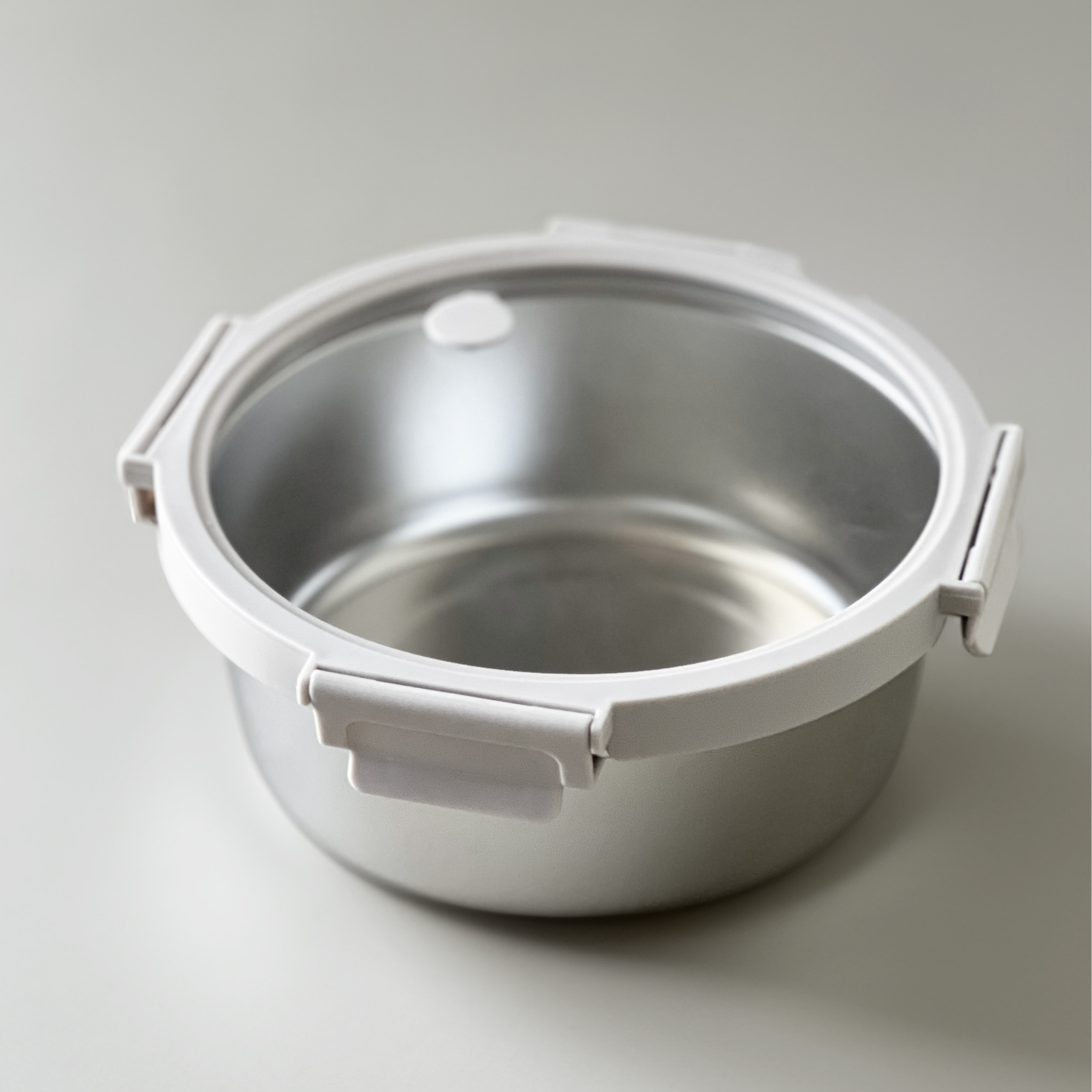 Ani Stainless Steel Round container with Glass with vent Lids