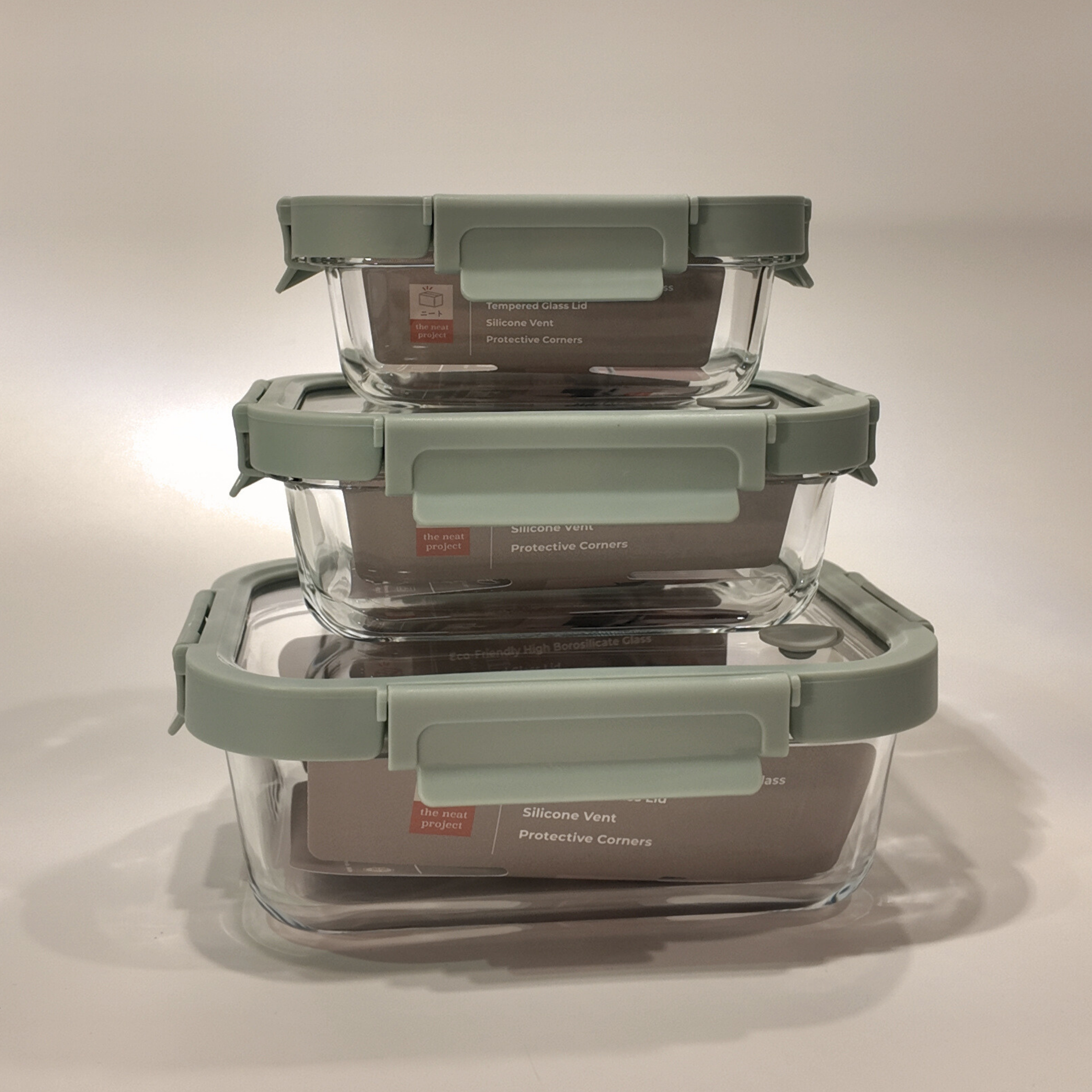 Aniko Rectangular Vented Glass Lid Container