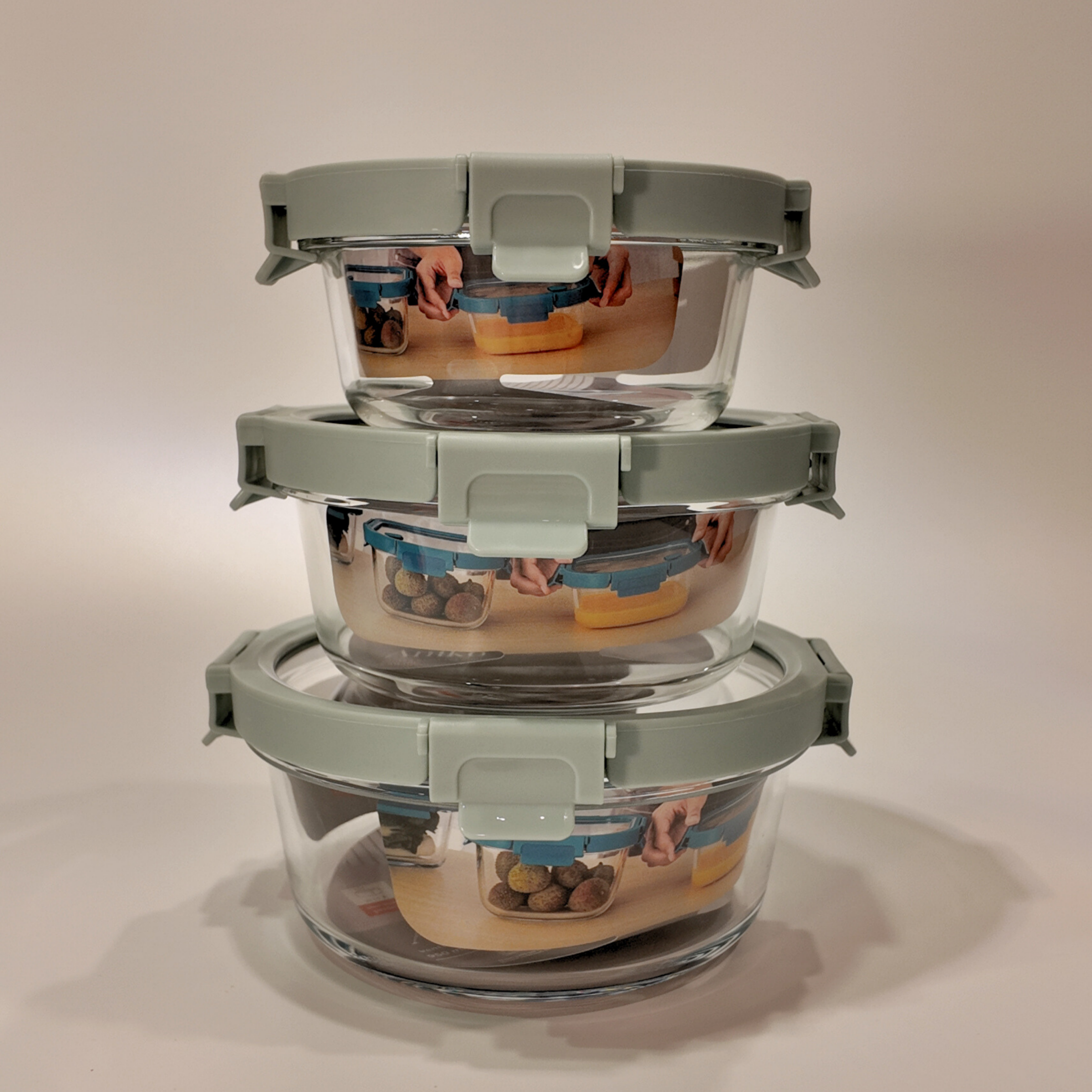 Aniko Round Vented Glass Lid Container