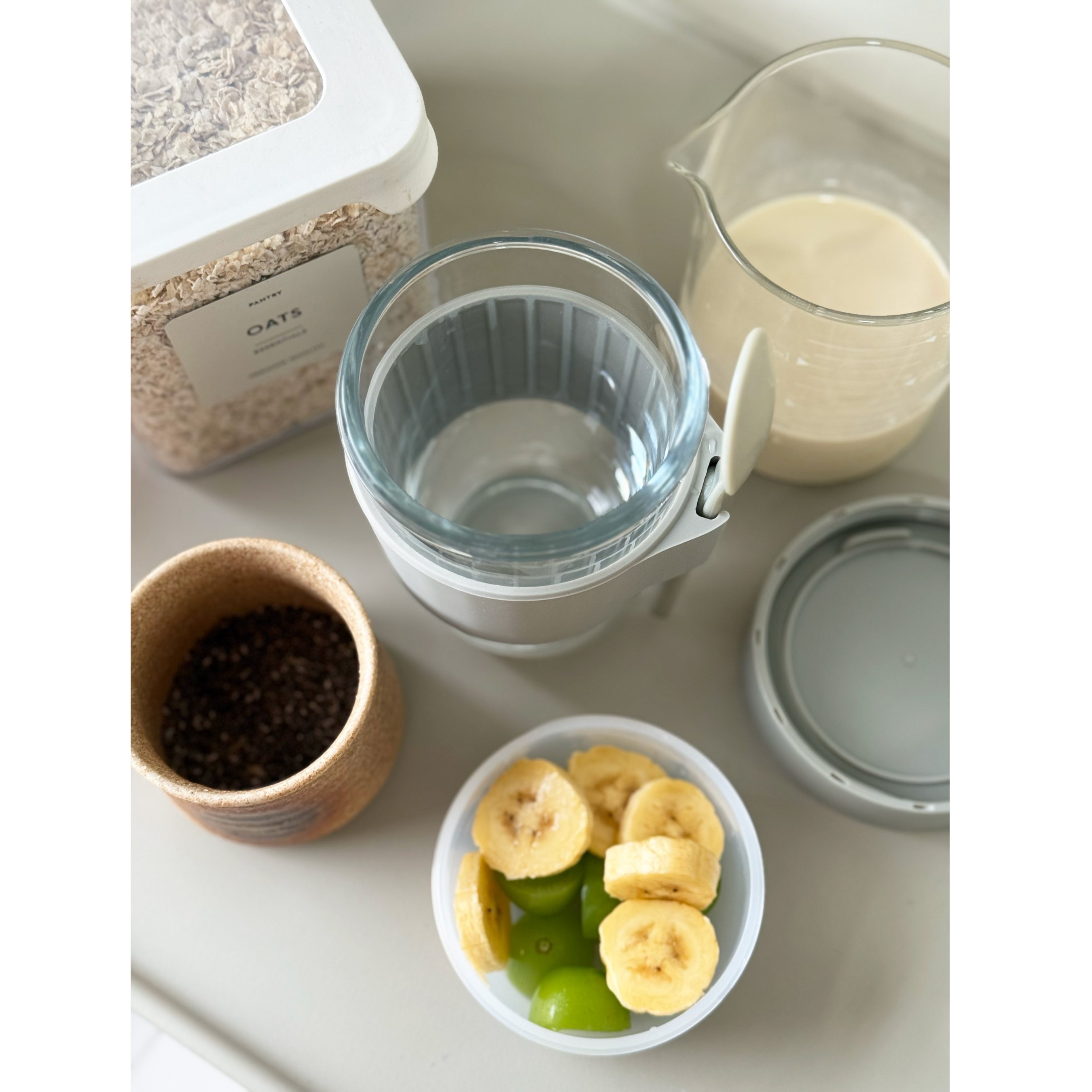 Ataru Glass Yoghurt Cup with Toppings Divider