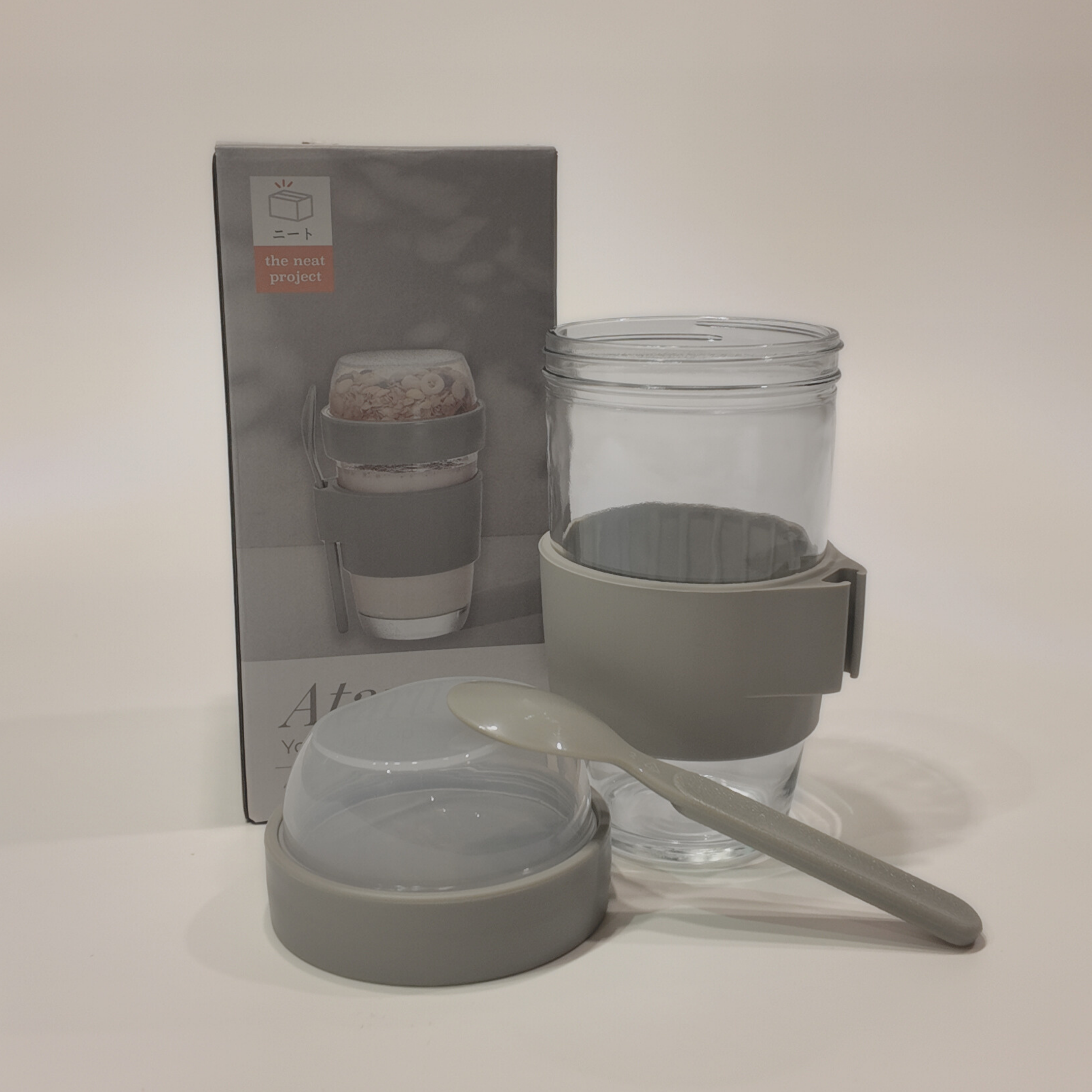 Ataru Glass Yoghurt Cup with Toppings Divider