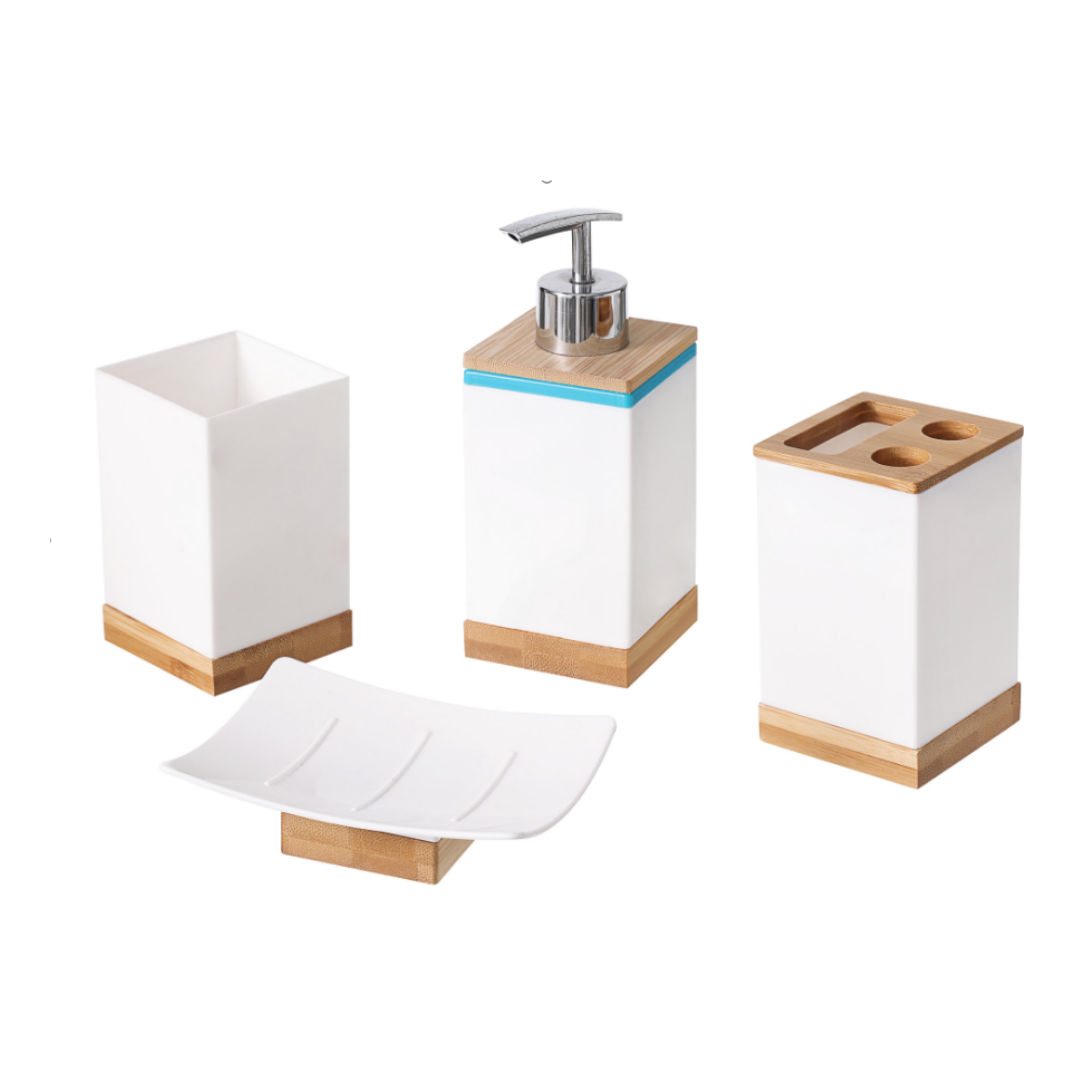 Kurin Bathroom Set  Soap Holder Soap Dispenser Toothbrush Holder Cup