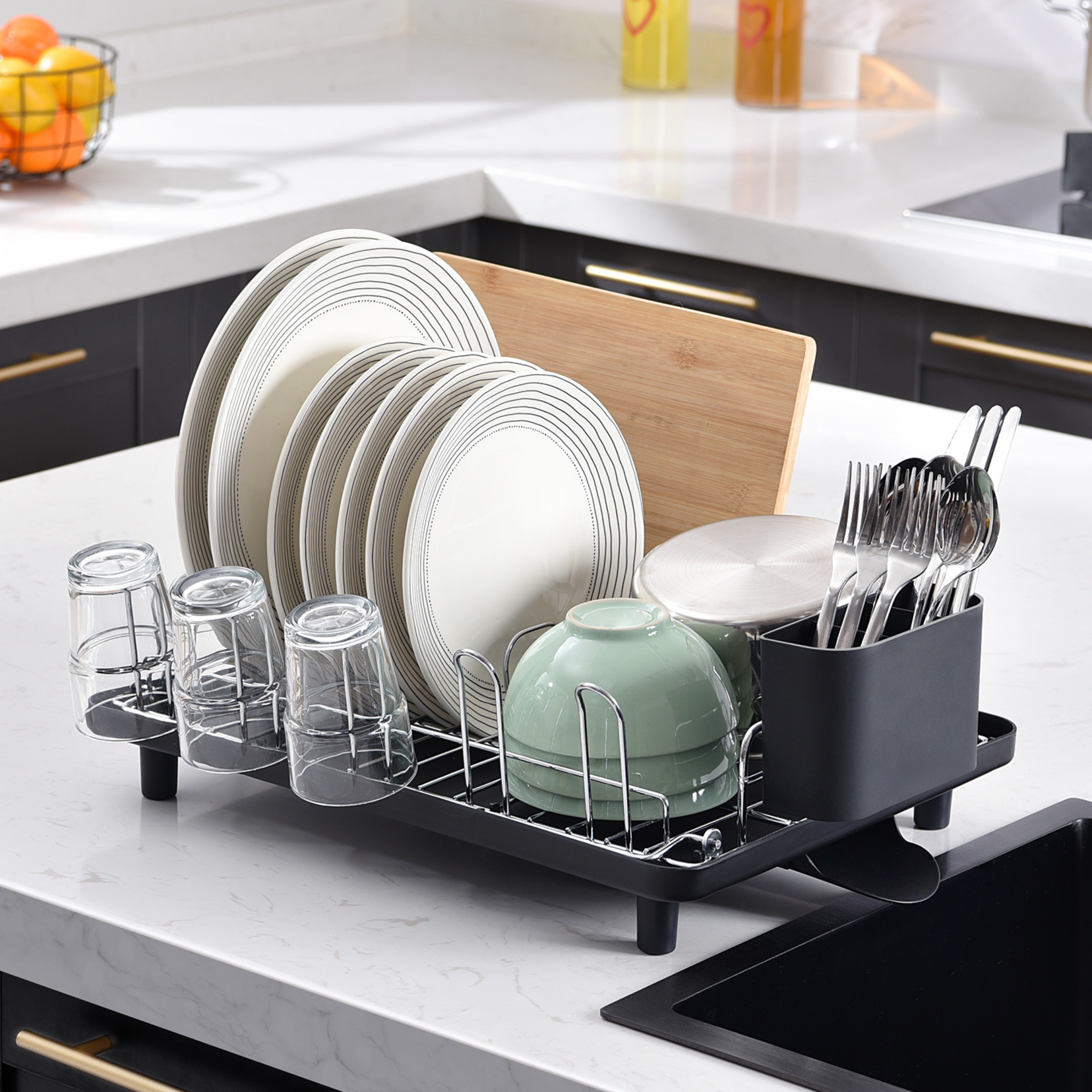 Rogu Multi-Storage Dish Rack with minimalist design
