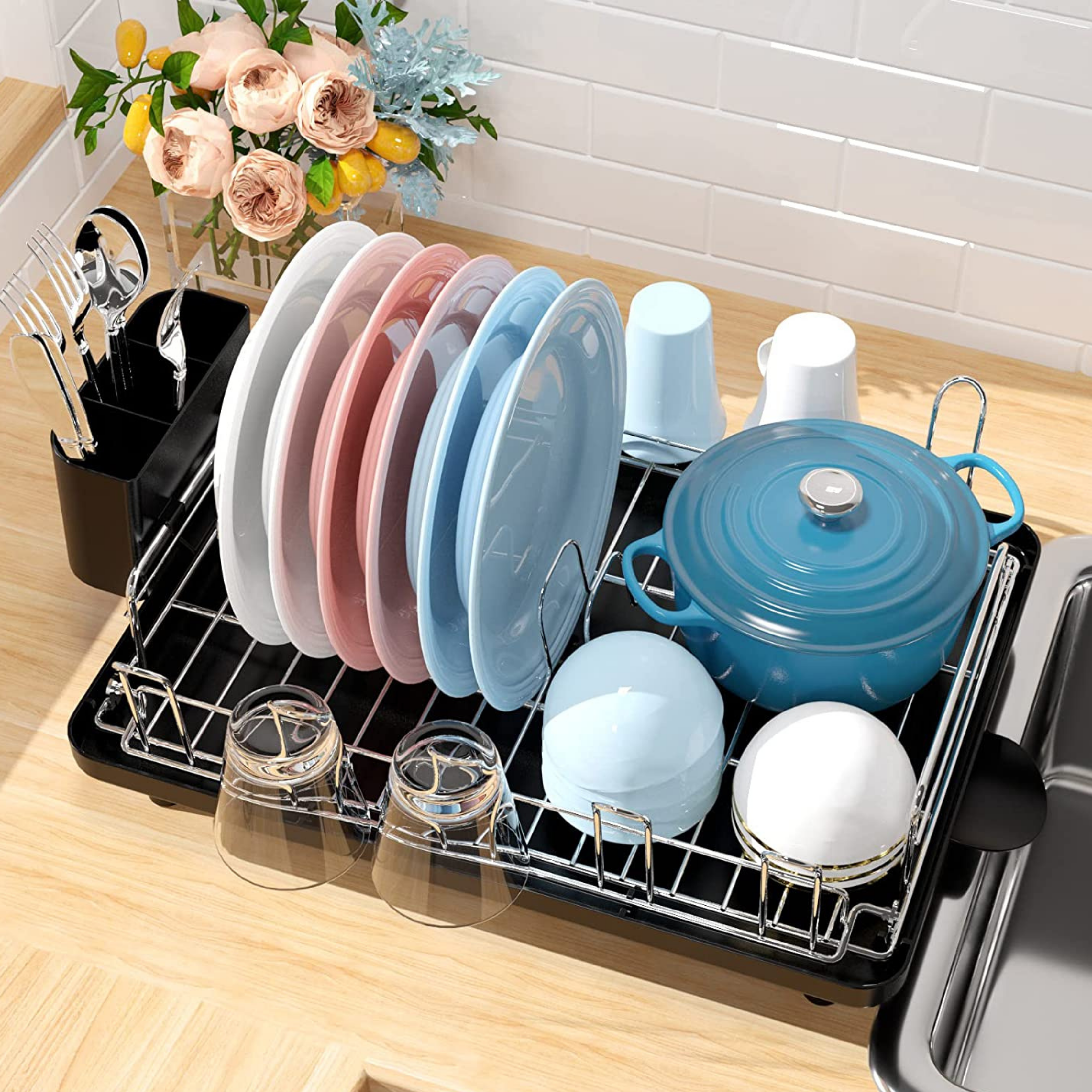 Rogu Multi-Storage Dish Rack with minimalist design