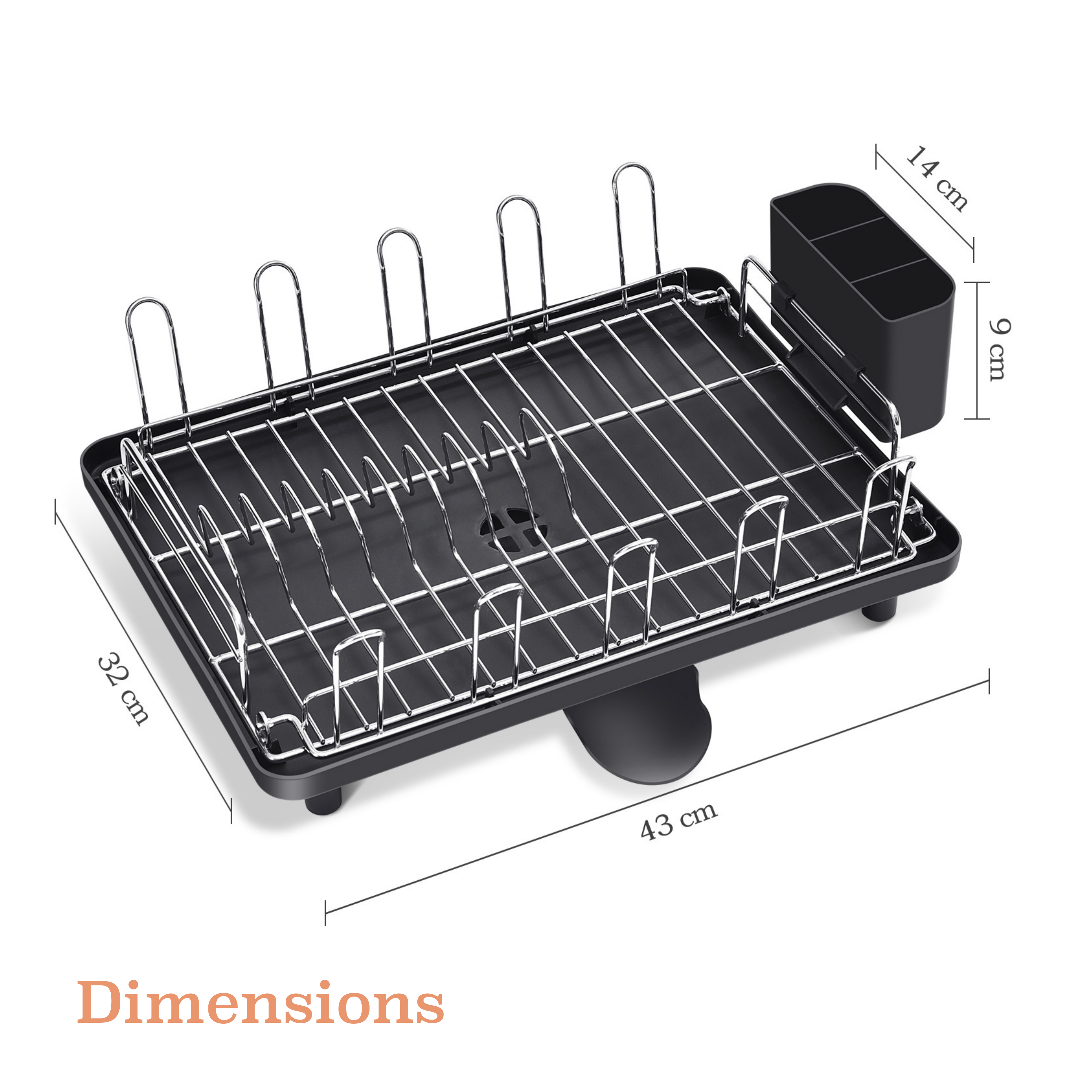 Rogu Multi-Storage Dish Rack with minimalist design