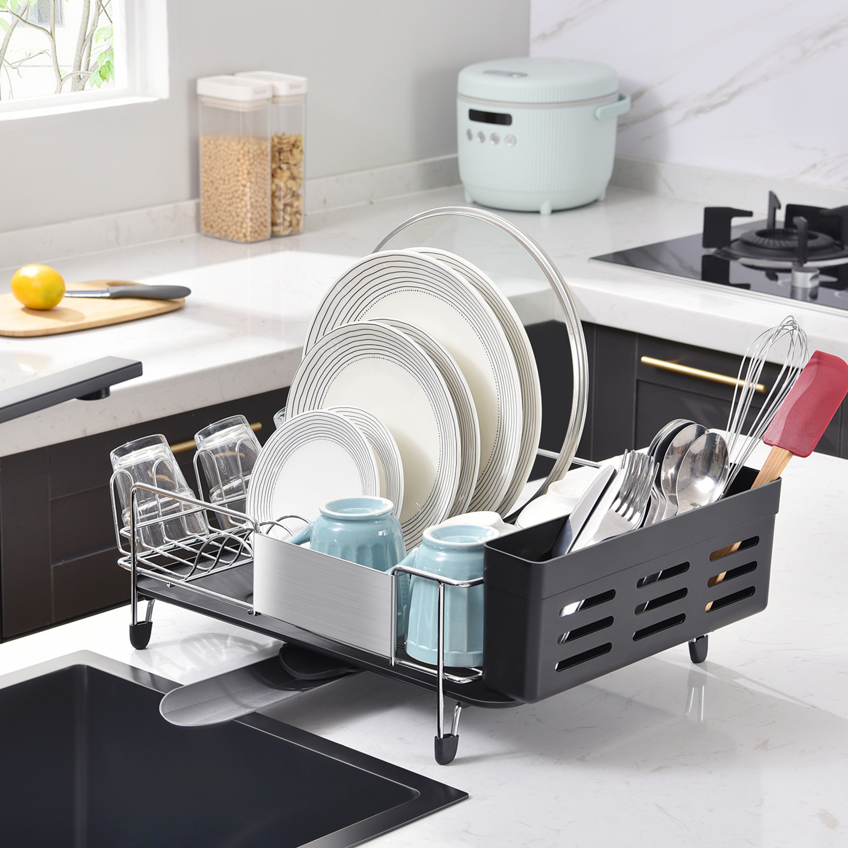 Rogu Stainless Steel Dish Rack with minimalist design