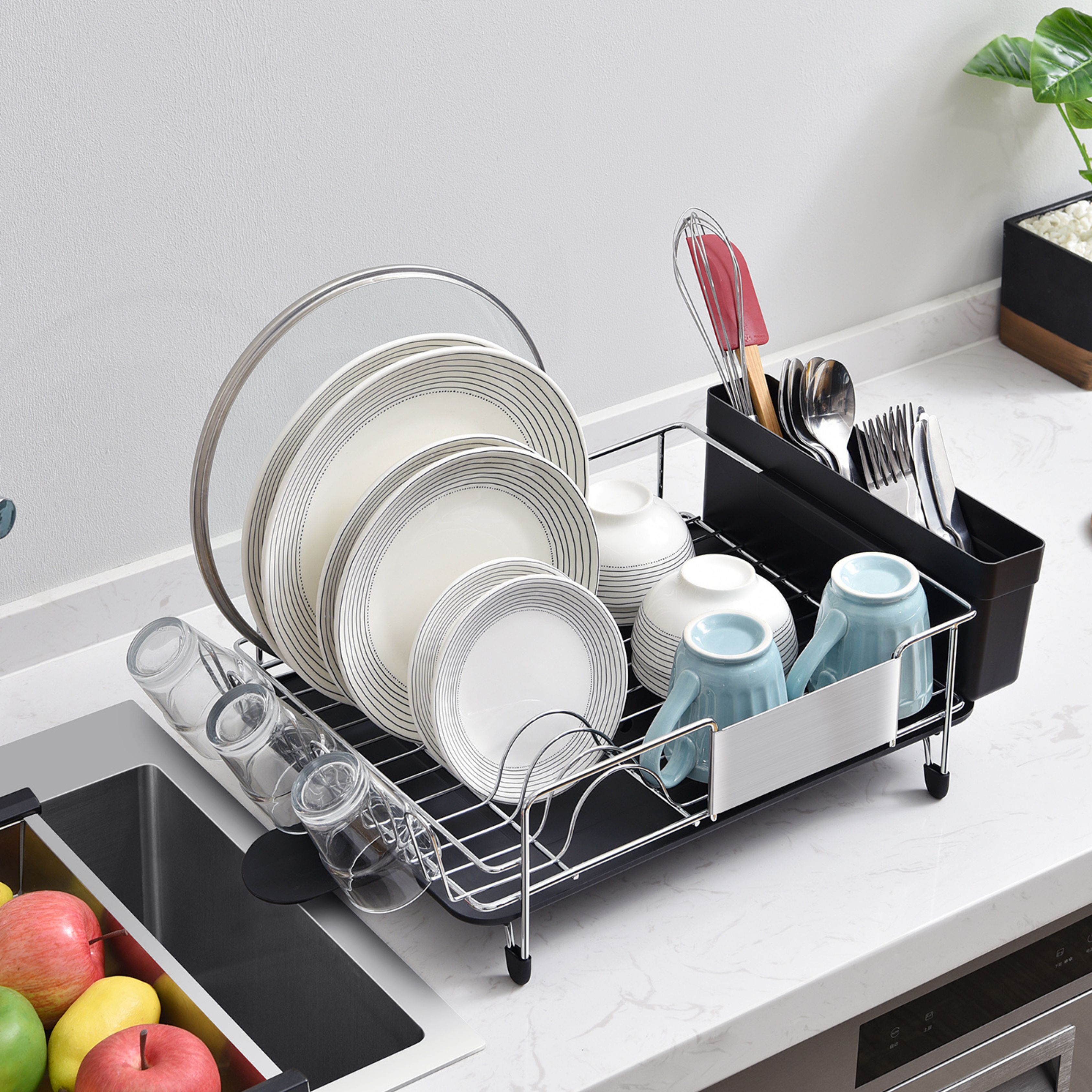 Rogu Stainless Steel Dish Rack with minimalist design