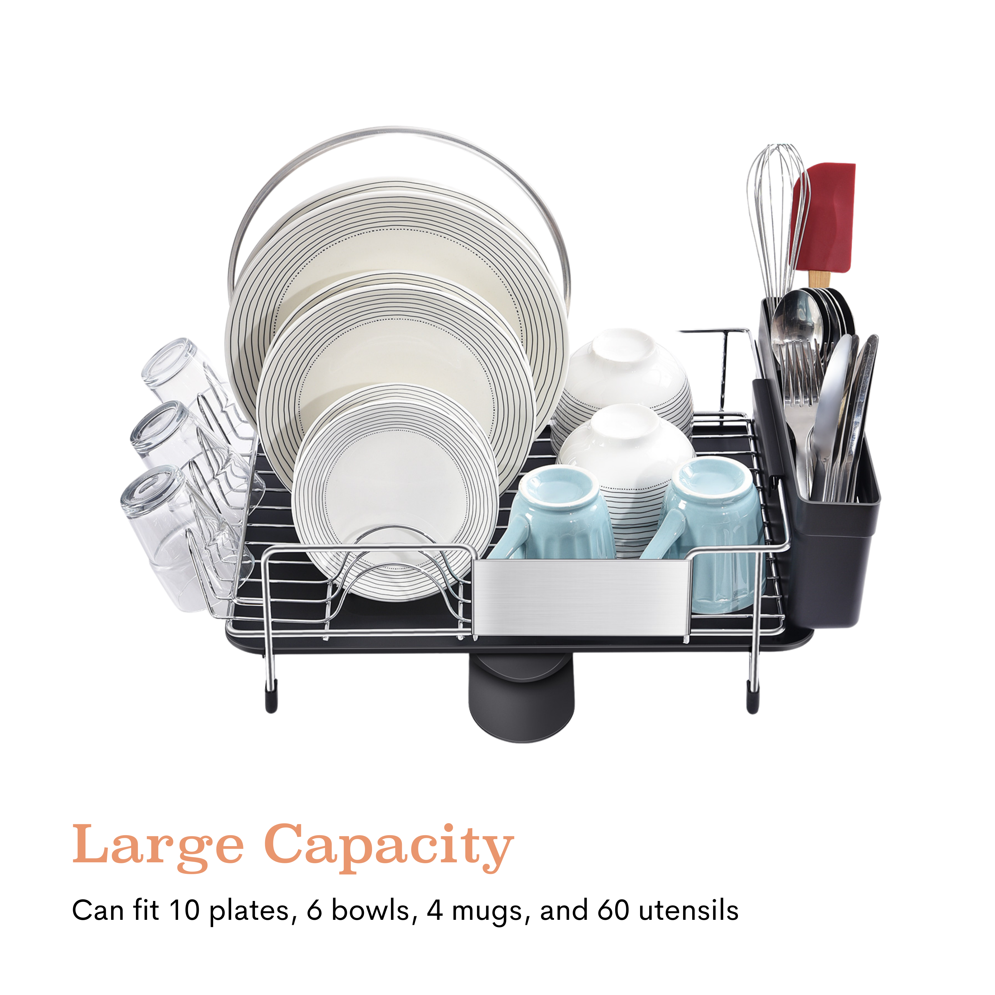 Rogu Stainless Steel Dish Rack with minimalist design