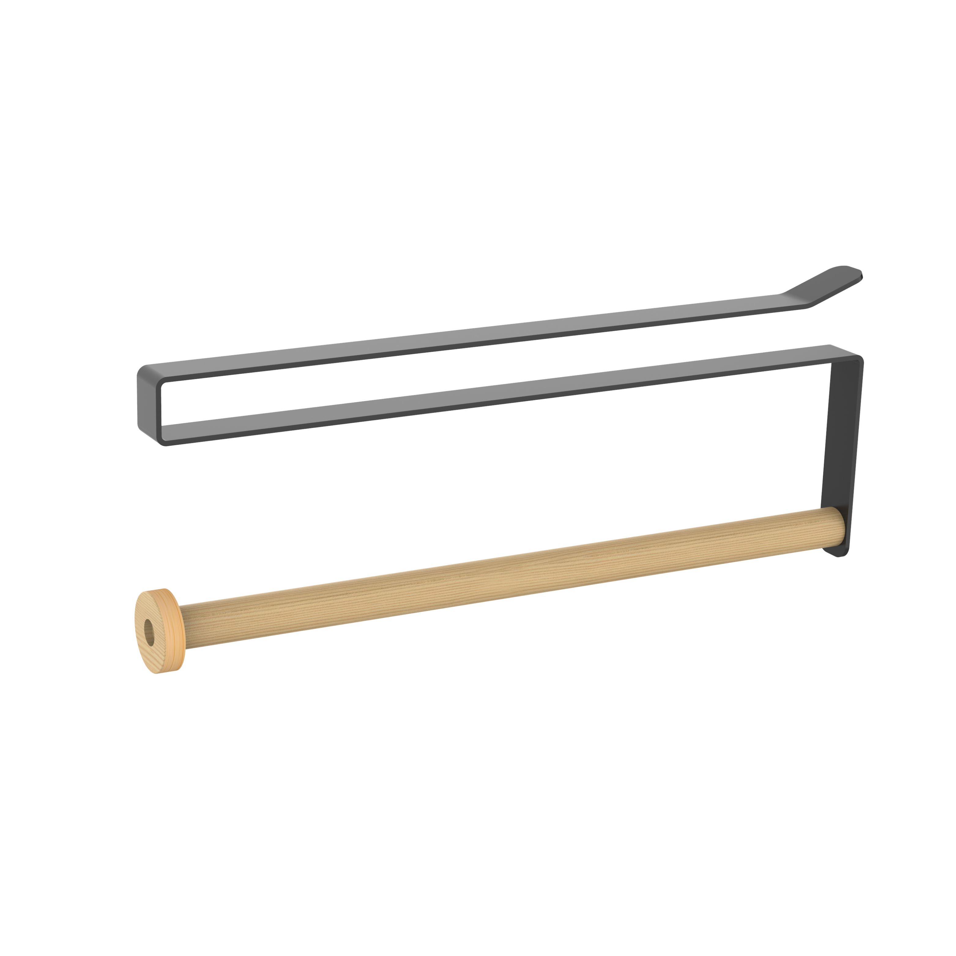 Rogu Towel Tissue Holder with wood minimalist design