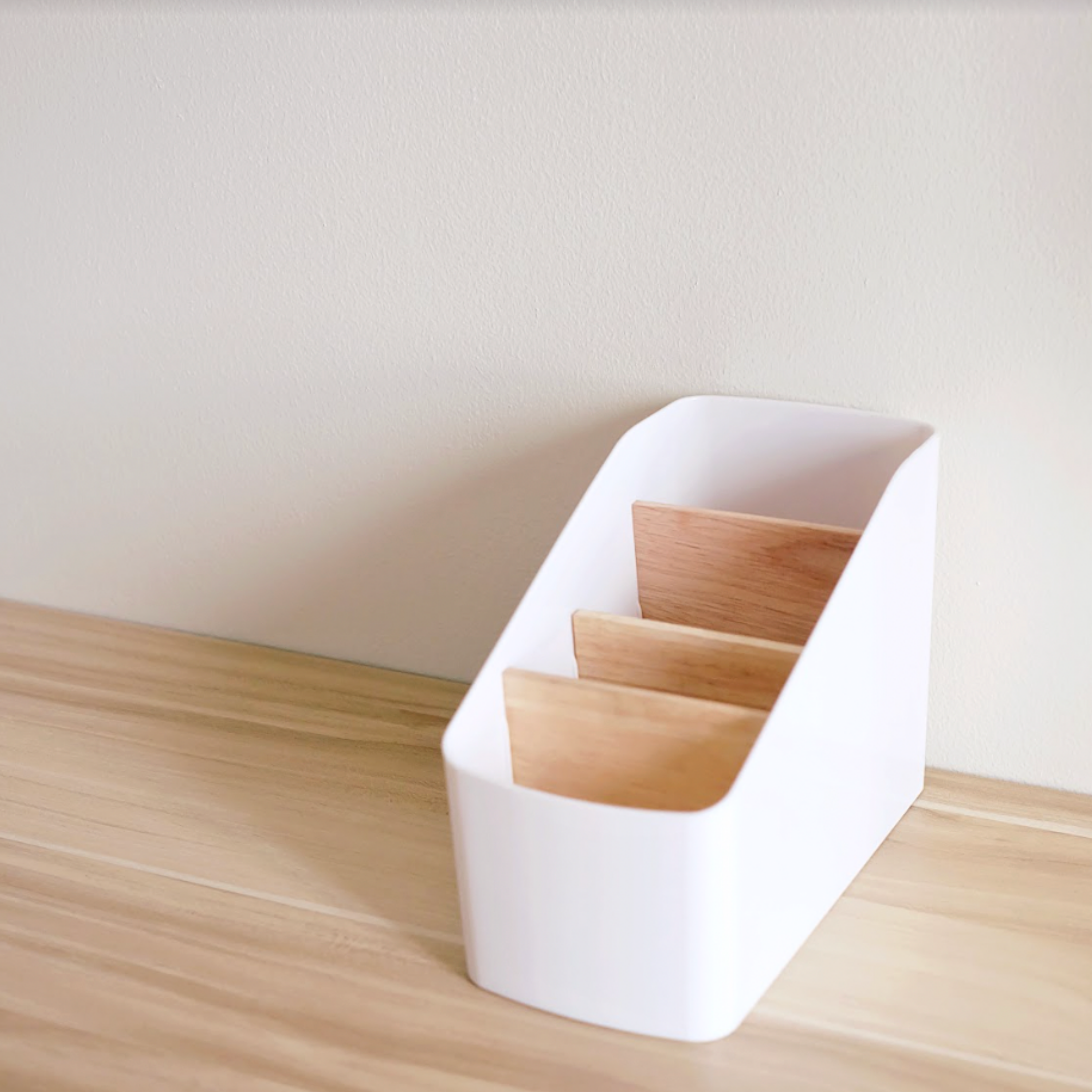 Sachi 4 Slots Storage Organizer with Wood Minimalist Design