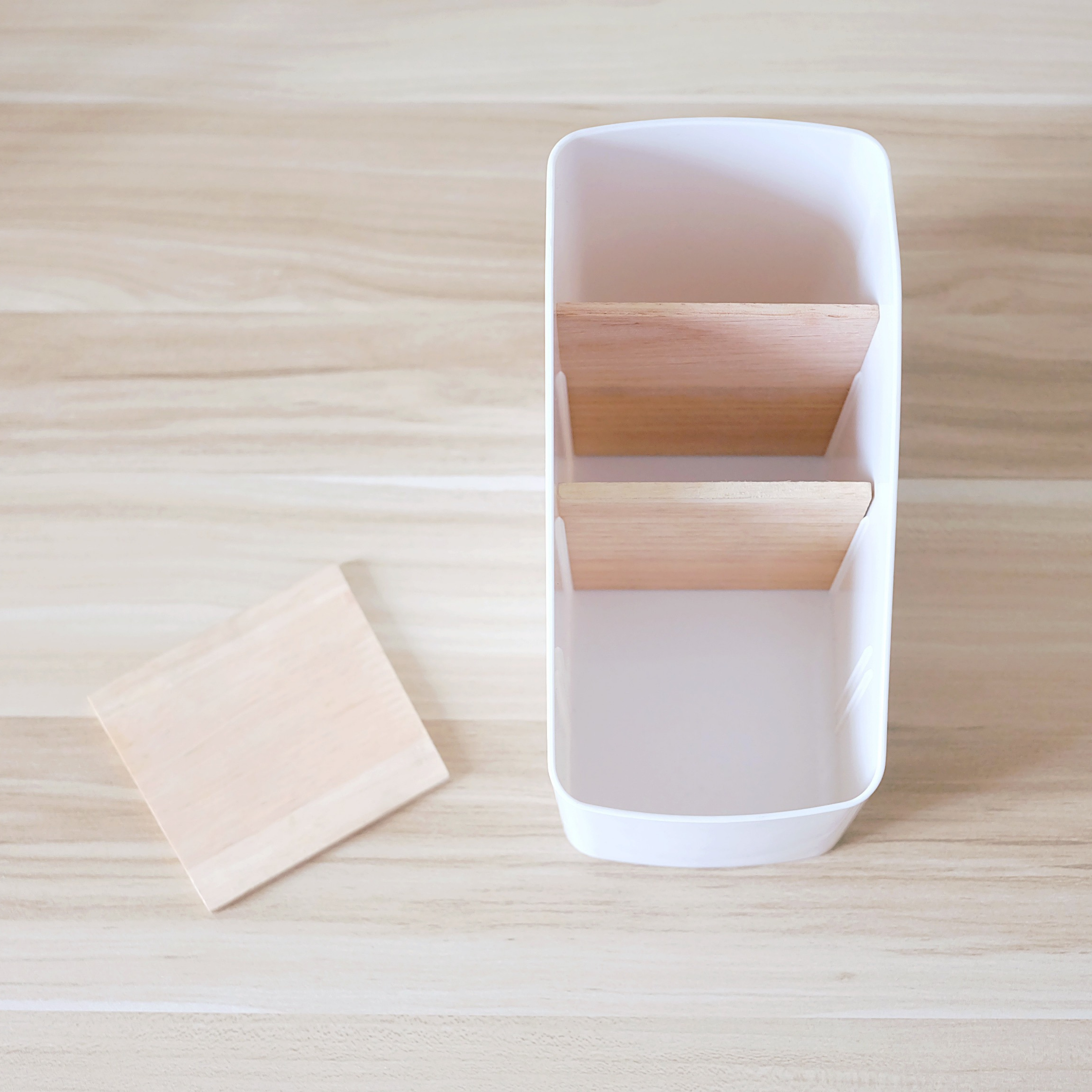 Sachi 4 Slots Storage Organizer with Wood Minimalist Design