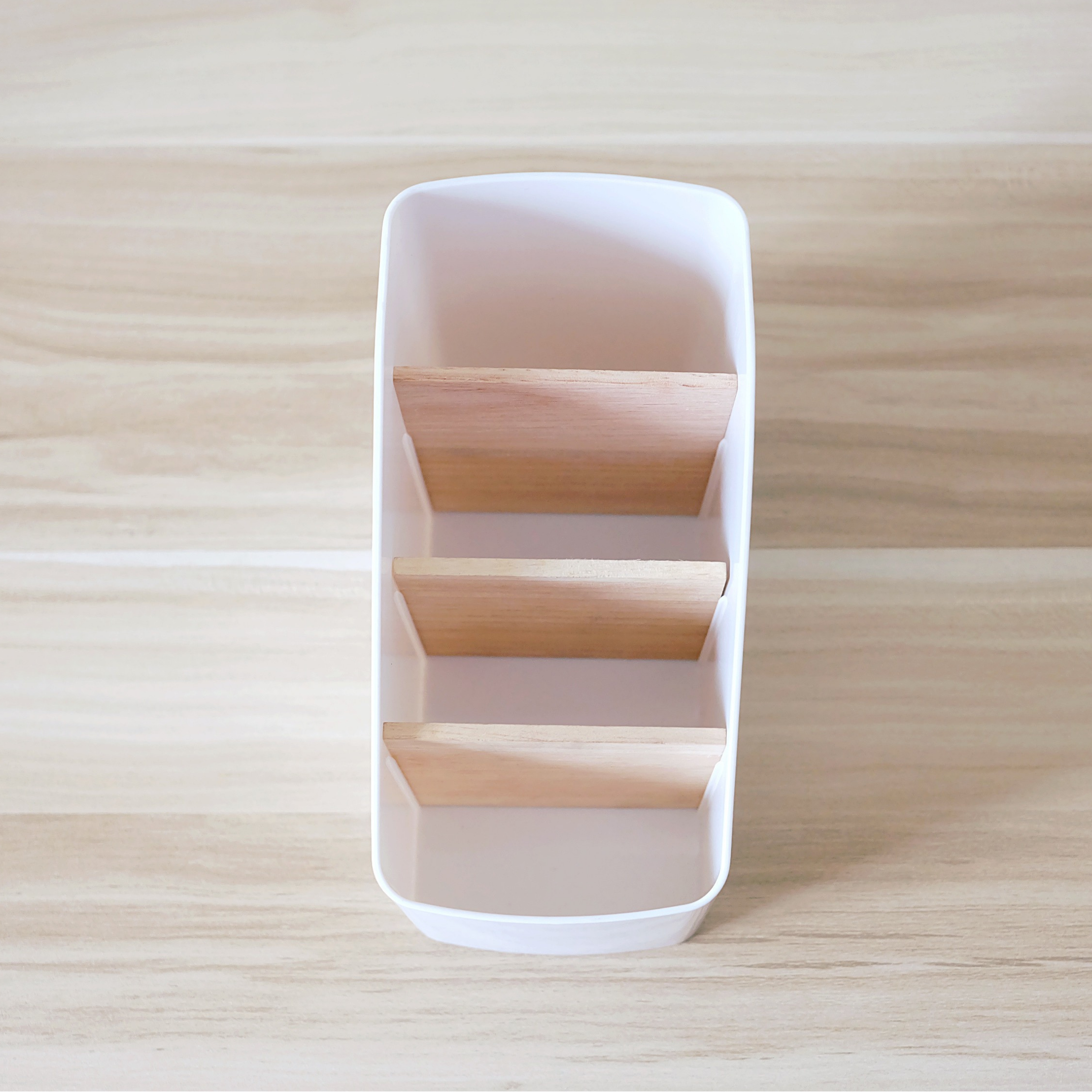 Sachi 4 Slots Storage Organizer with Wood Minimalist Design