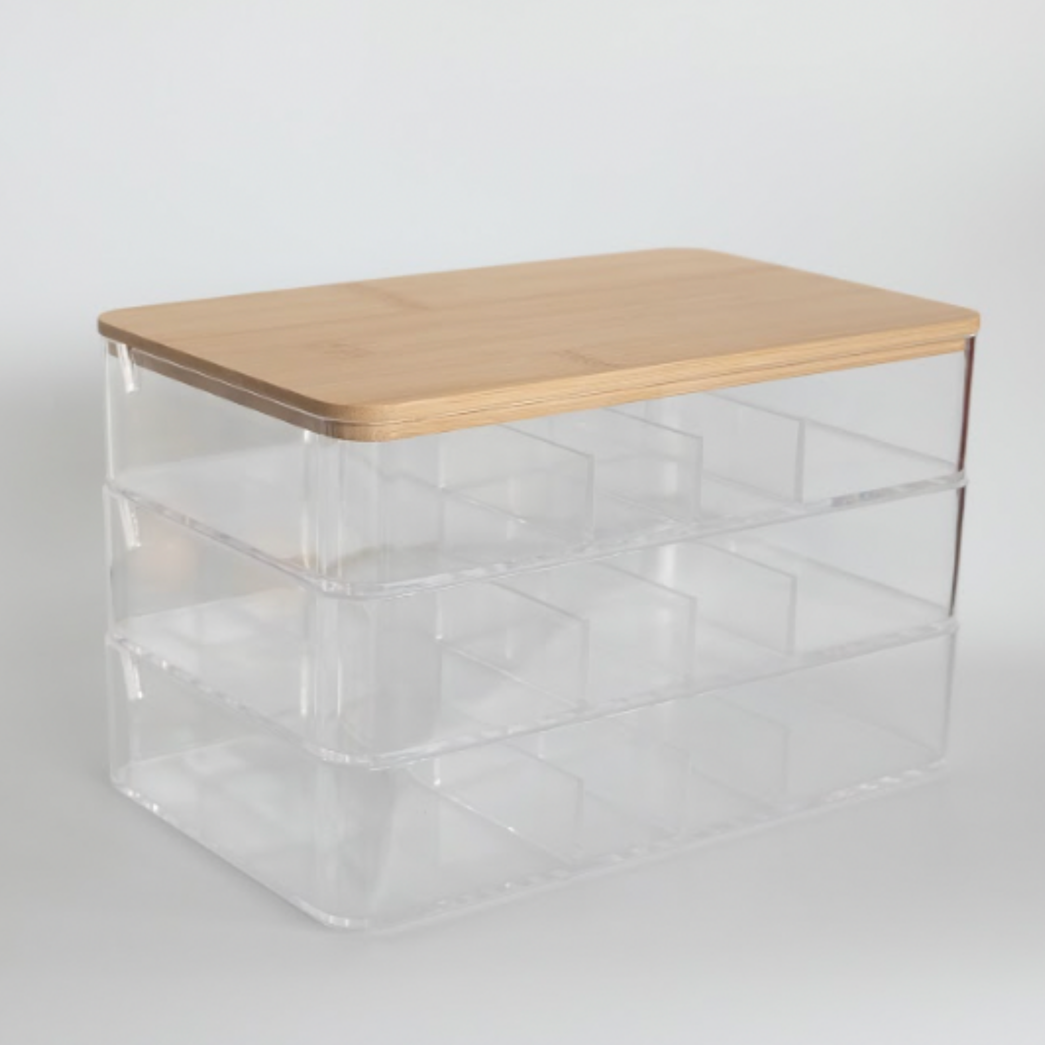 Sachi Stylish Jewelry Organizer with Mirror and Wood Cover