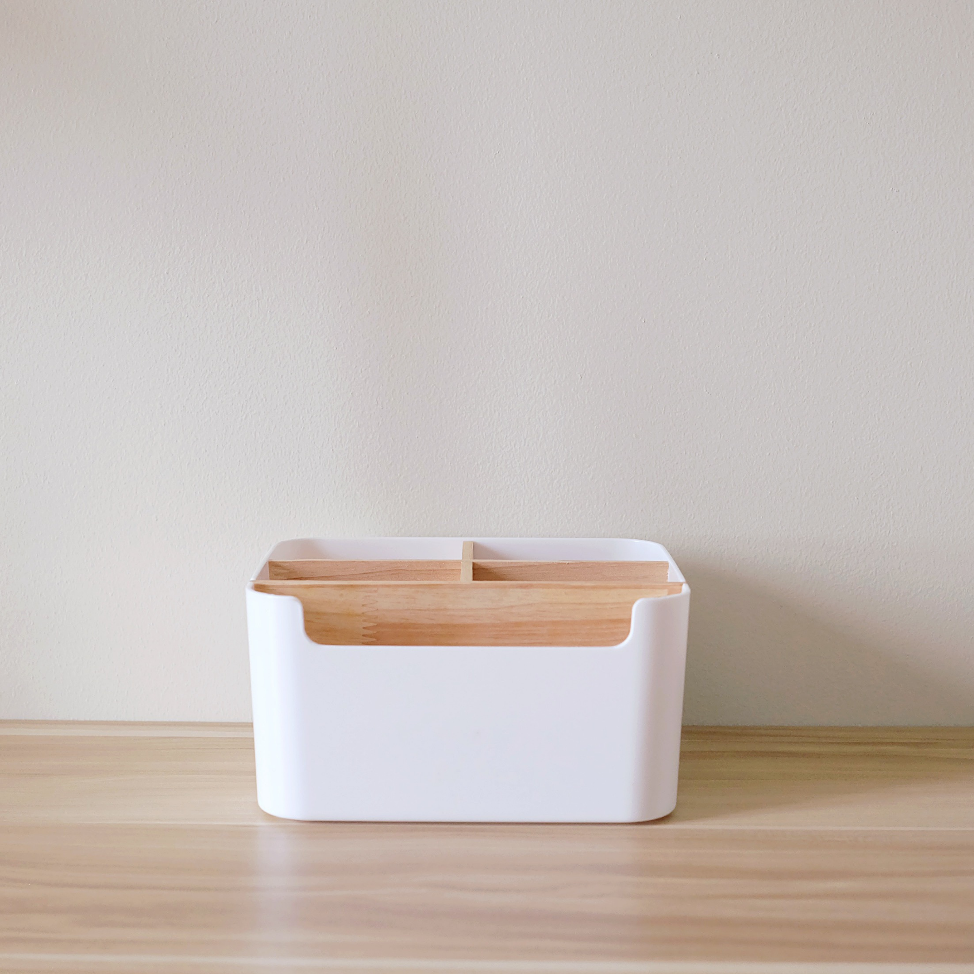 Sachi 5 Slots Storage Organizer with Wood Minimalist Design