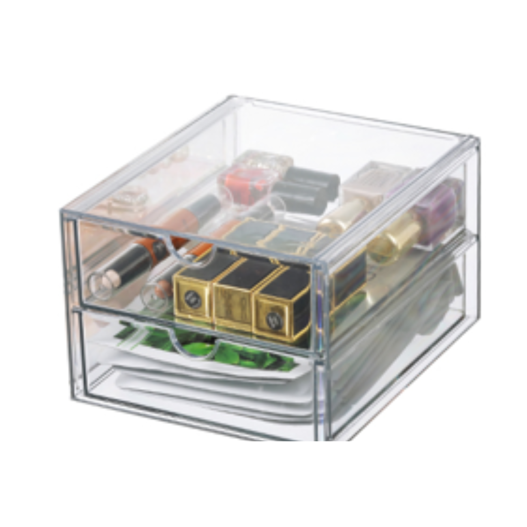 Sachi Clear Drawer Organizer (Horizontal) 2 Slots