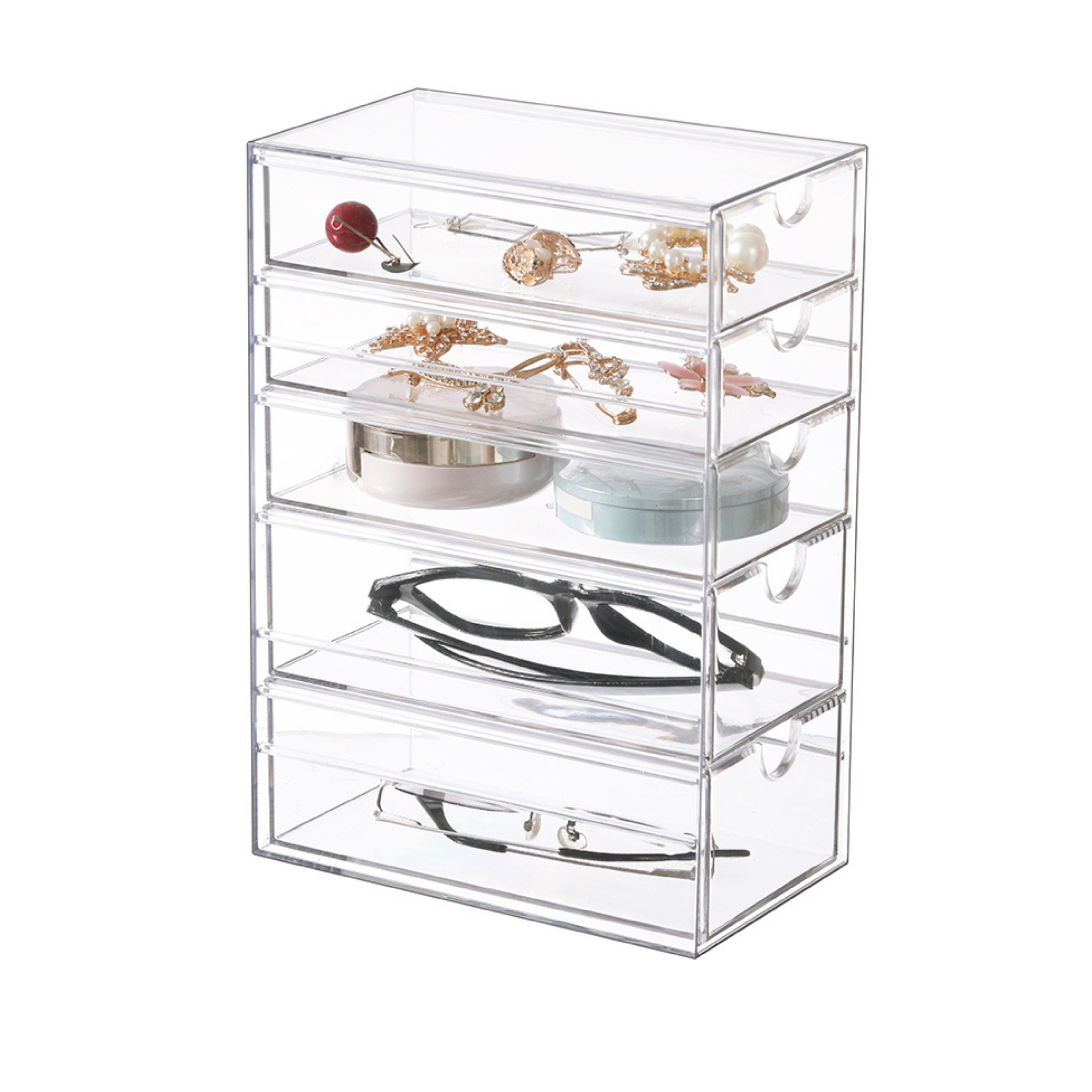 Sachi Clear Drawer Organizer (Vertical) 4 Slots