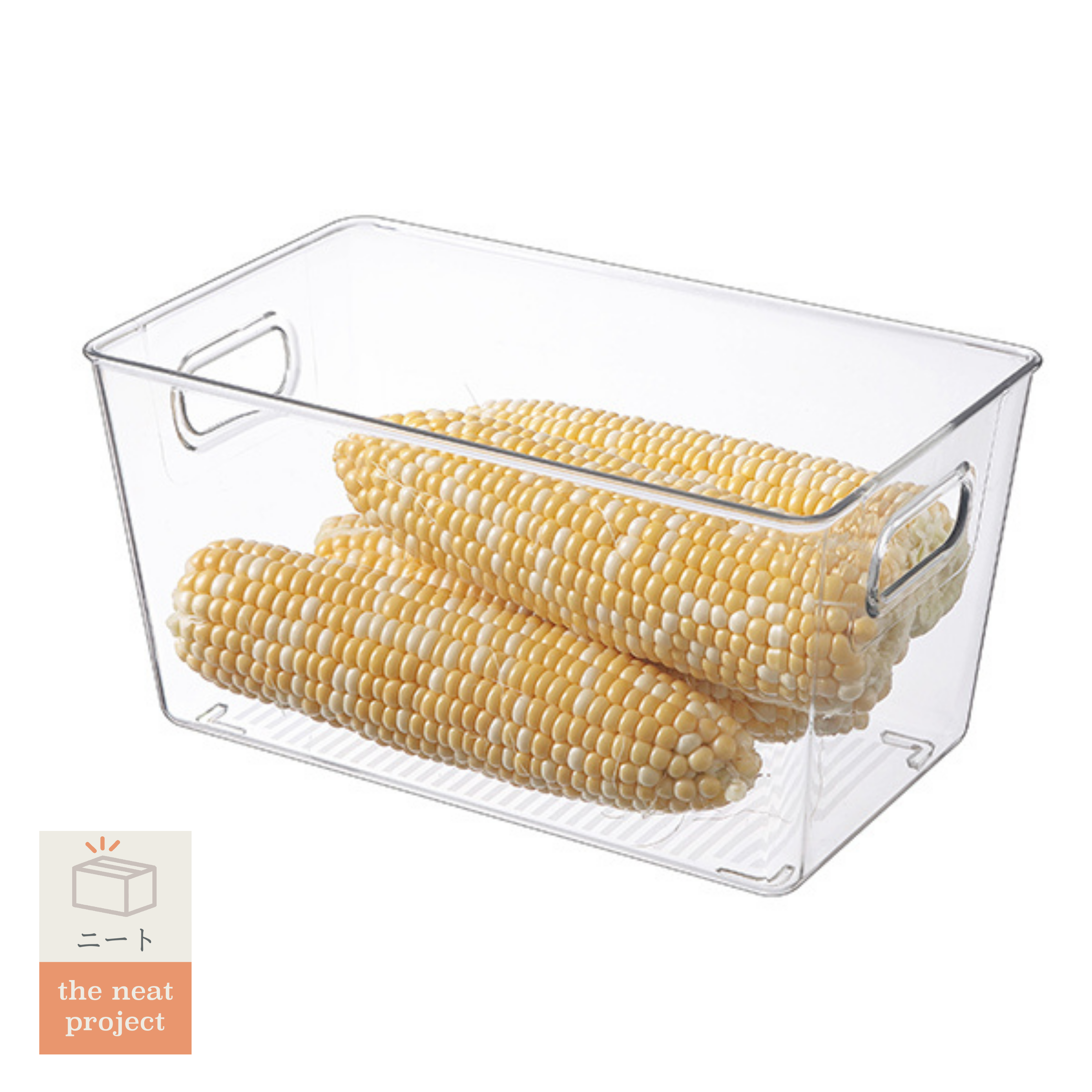 Sachi Clear Storage / Refrigerator / Fridge Bin with handles (Small)