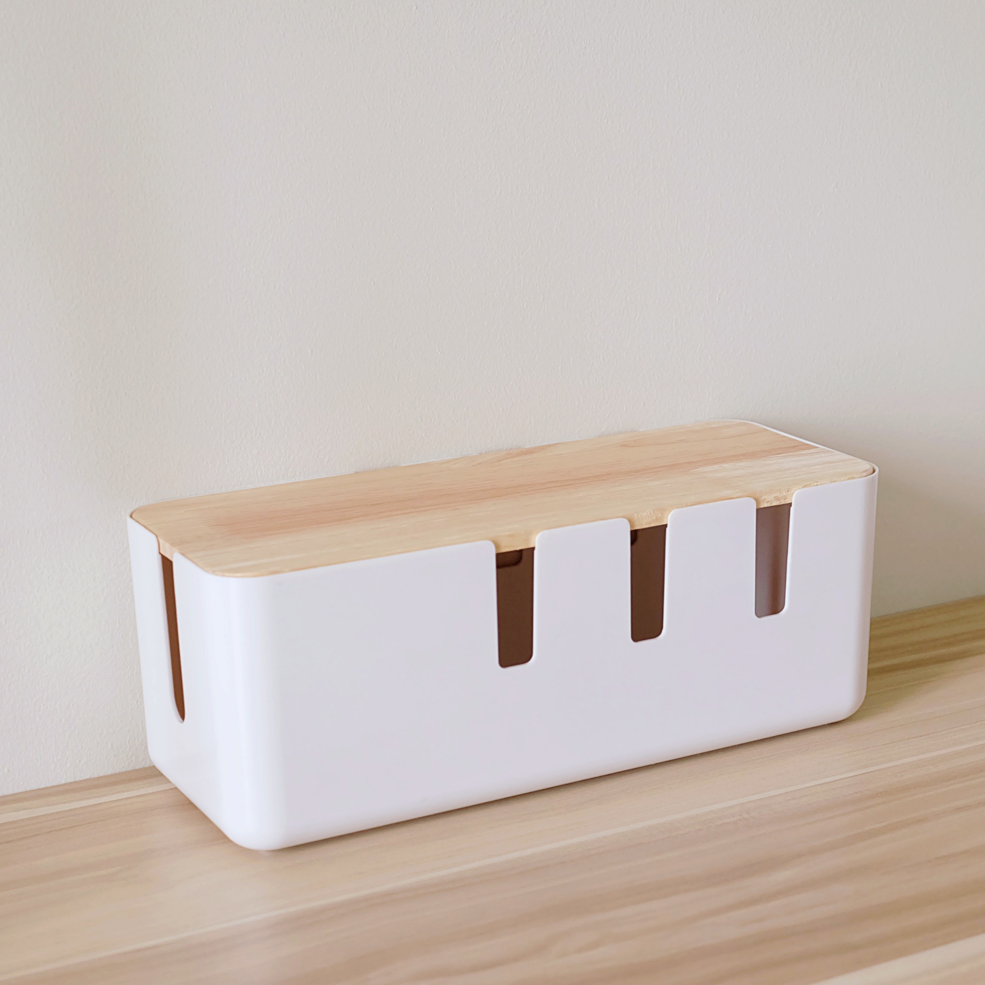 Sachi Electric Storage Organizer with Wood Minimalist Design
