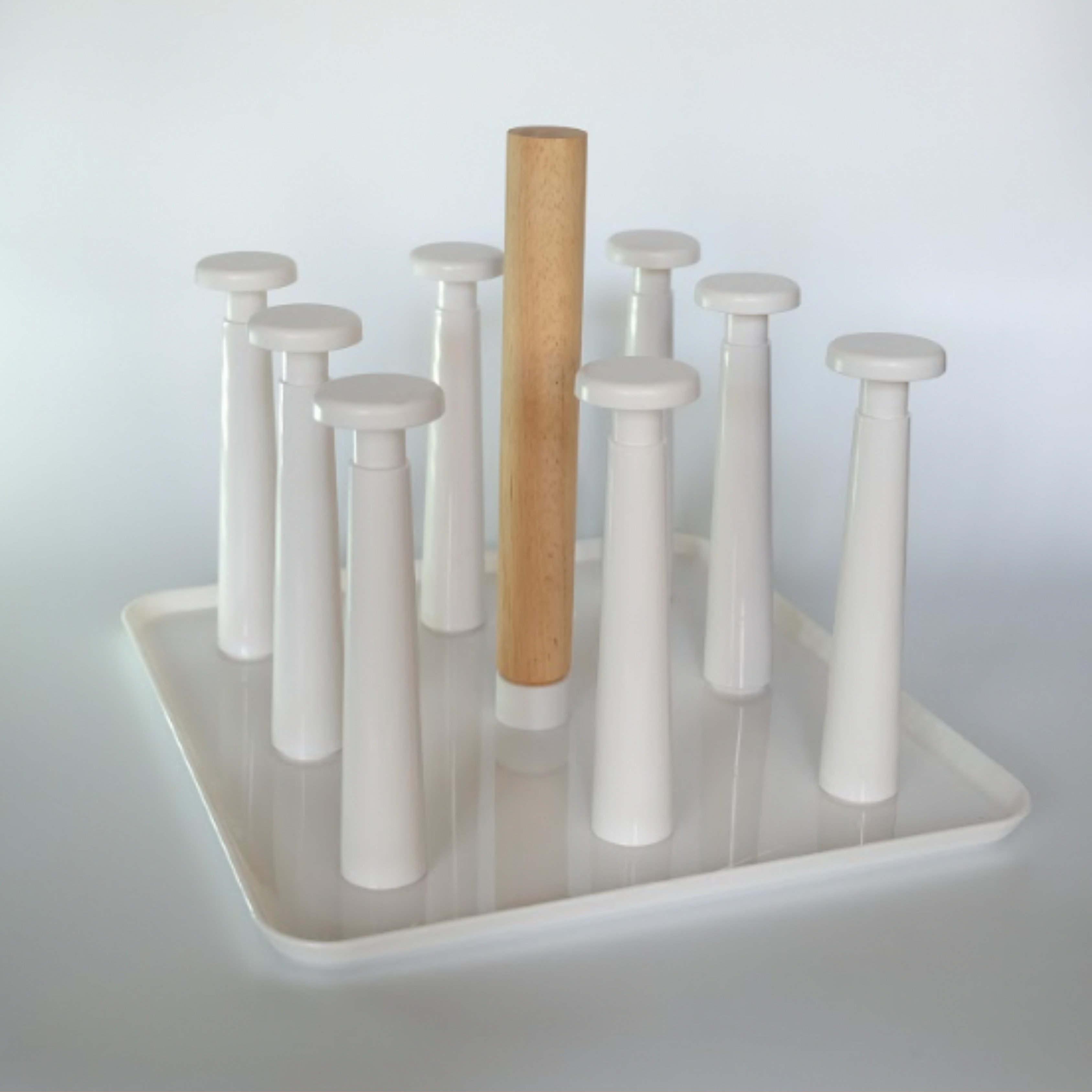 Sachi Metal Cup Holder with Wood Design