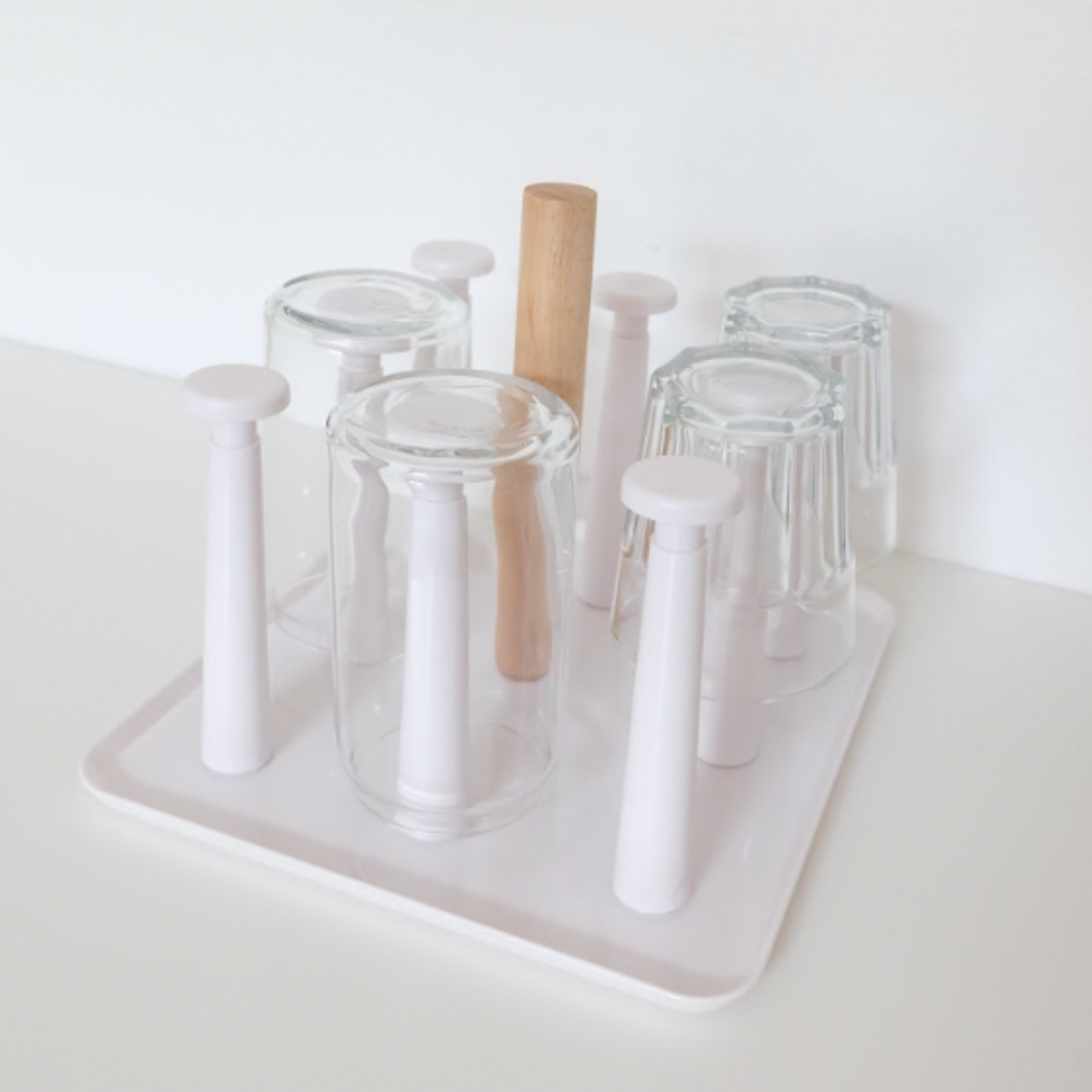 Sachi Metal Cup Holder with Wood Design