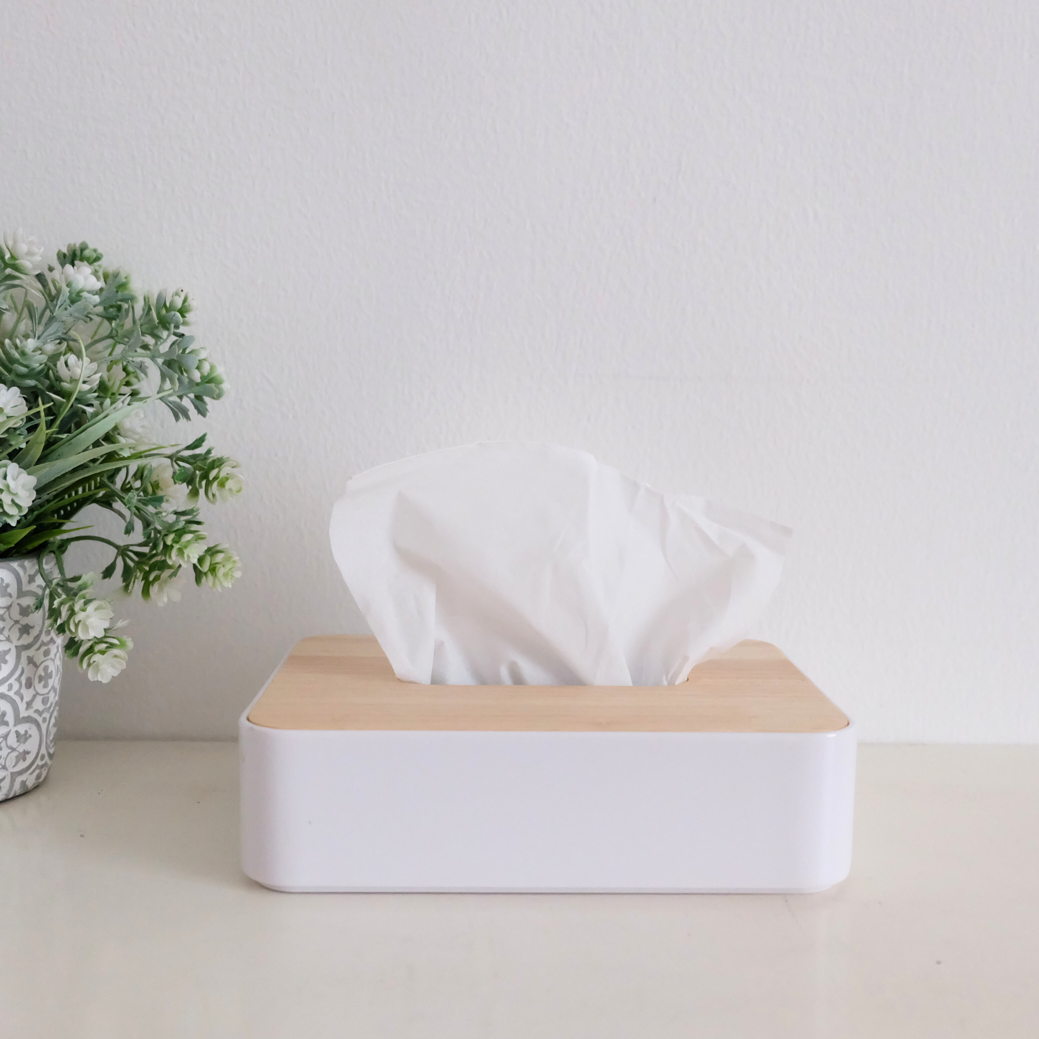 Sachi Rectangular Tissue Box with Wood Minimalist Design