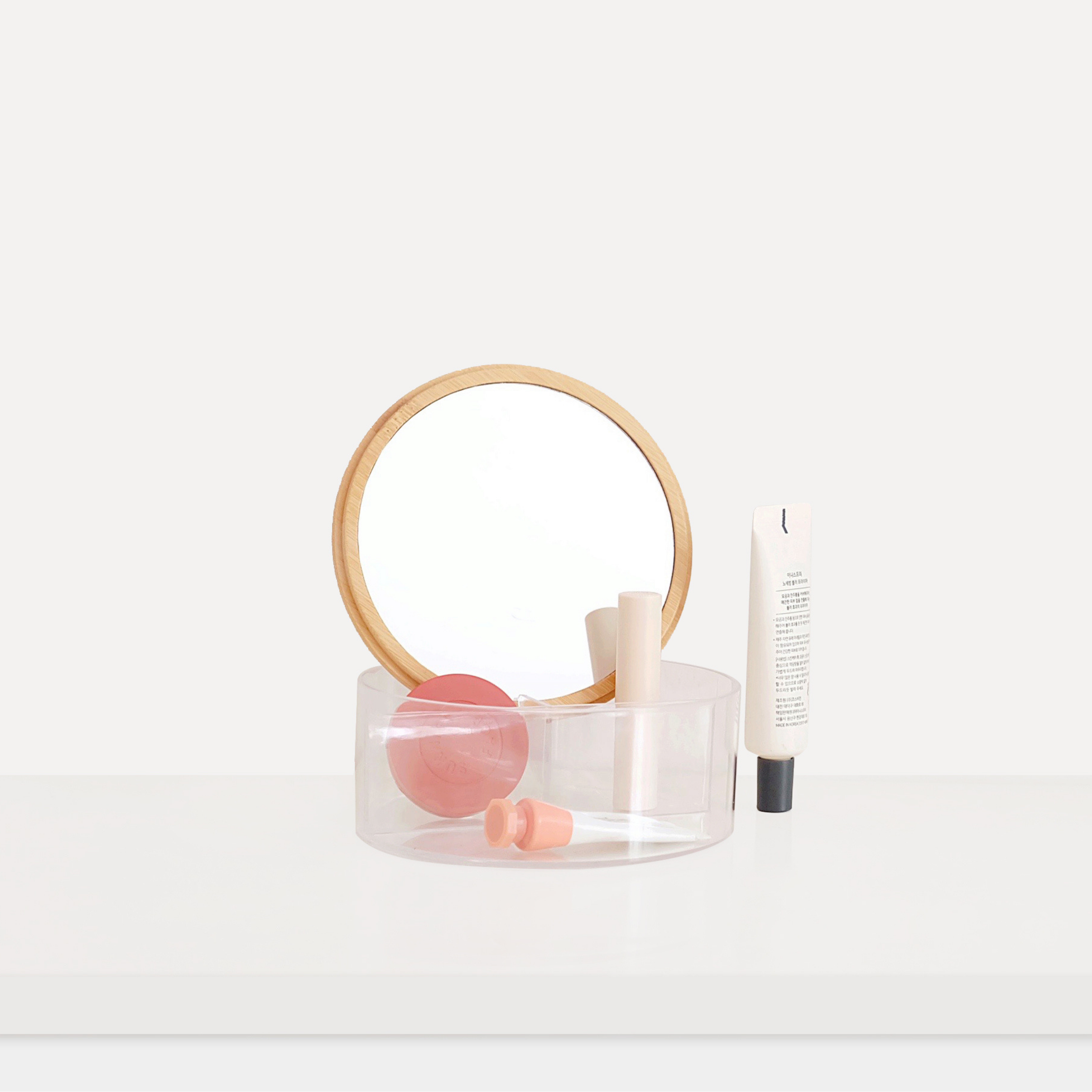 Sachi Stylish Jewelry Organizer with Mirror and Wood Cover