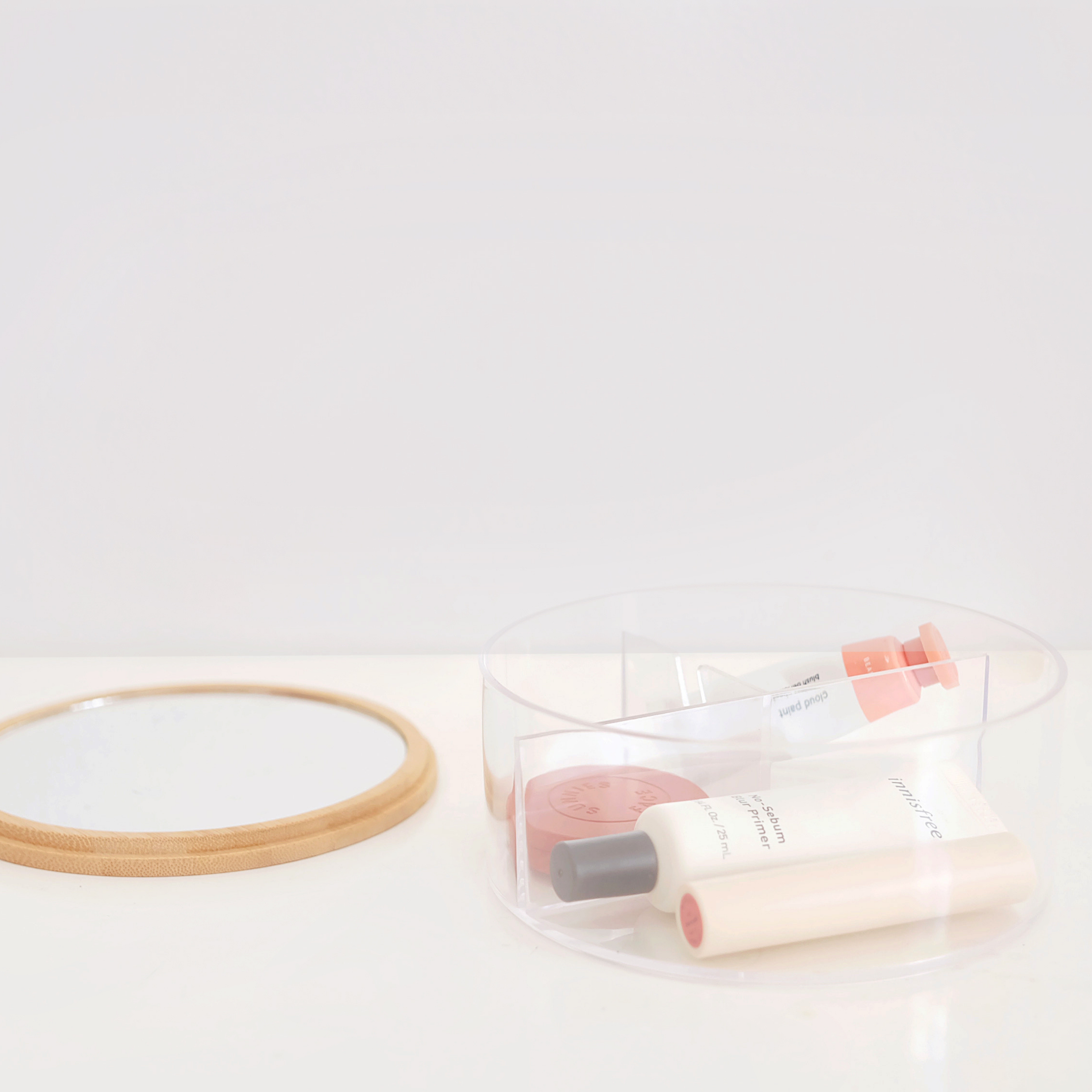 Sachi Stylish Jewelry Organizer with Mirror and Wood Cover