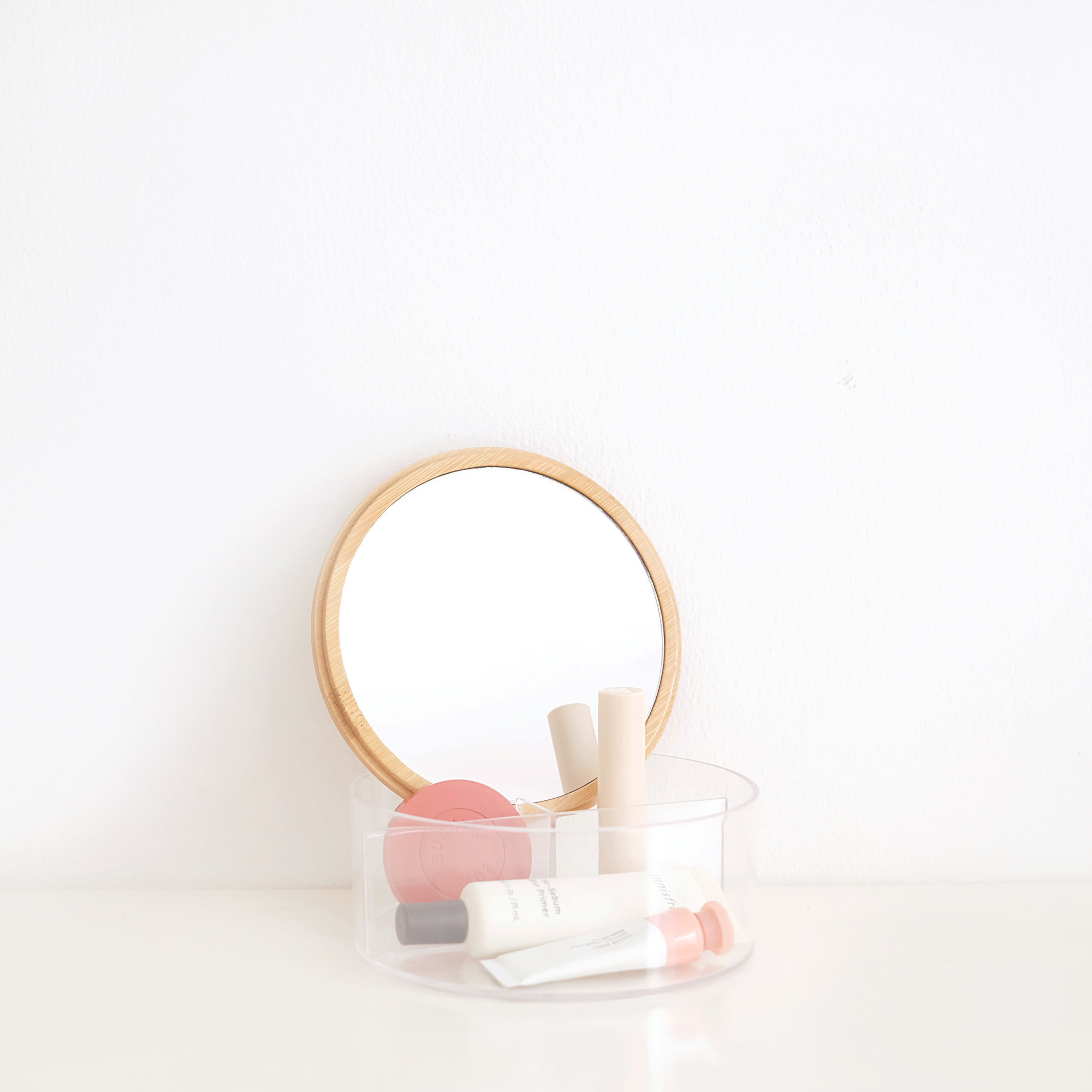 Sachi Stylish Jewelry Organizer with Mirror and Wood Cover