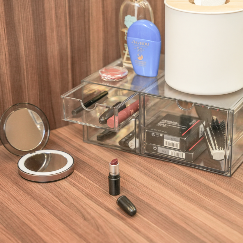 Sachi Clear Drawer Organizer (Horizontal) 3 Slots