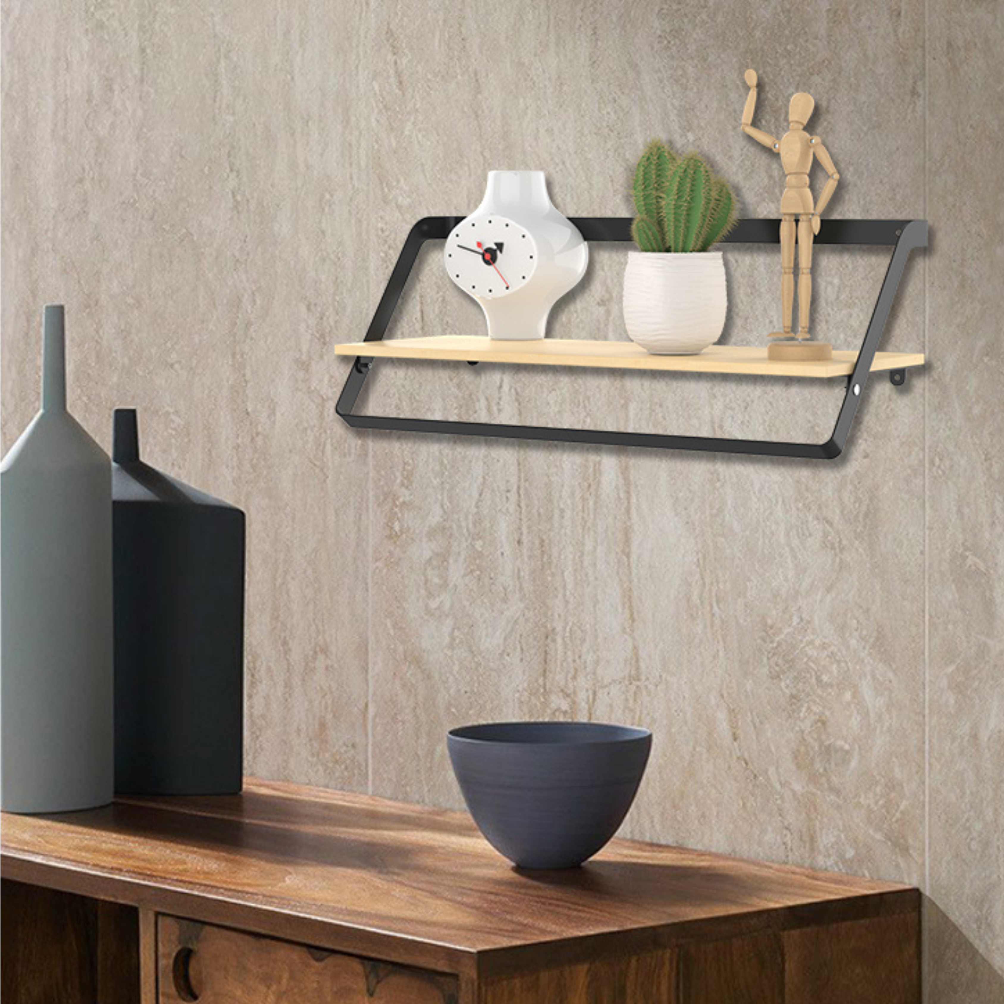 Semai Wall Mounted Storage Organizer Hanging Shelf