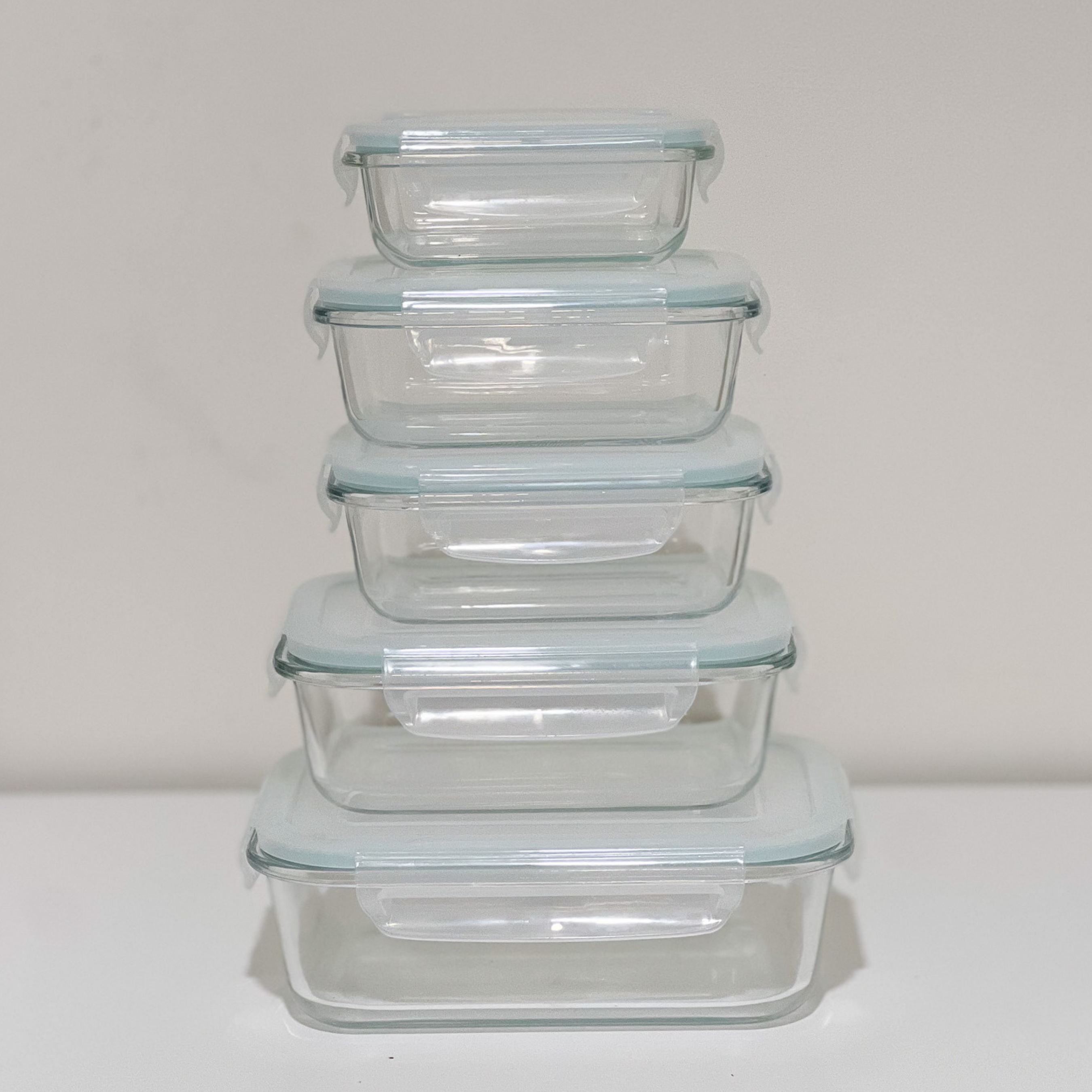 Akamiya Rectangular High Borosilicate Glass Microwaveable Food Container
