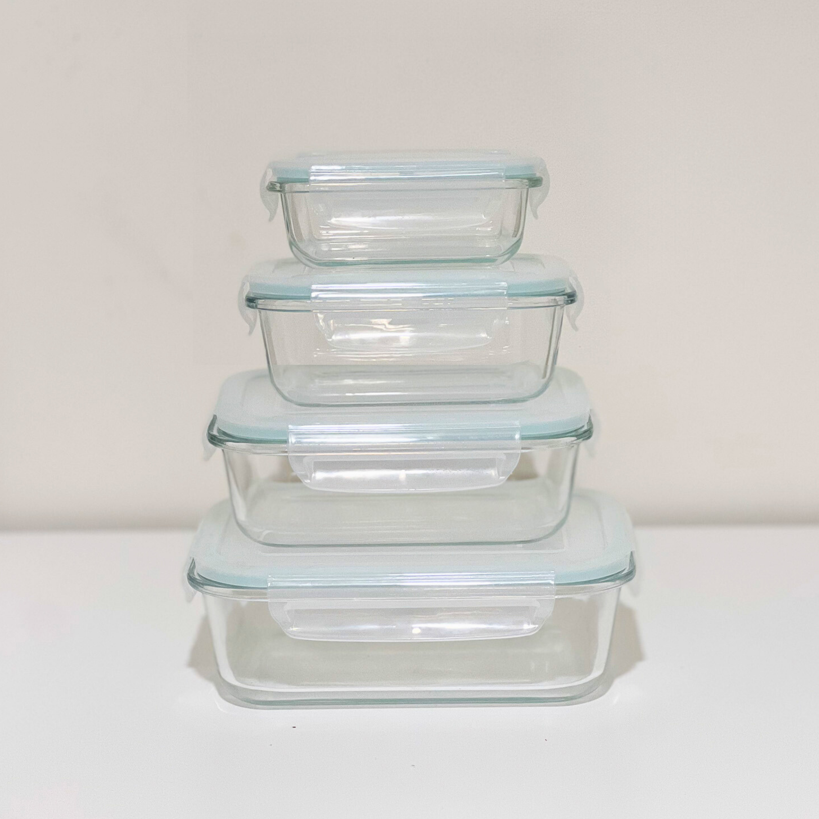 Akamiya Rectangular High Borosilicate Glass Microwaveable Food Container