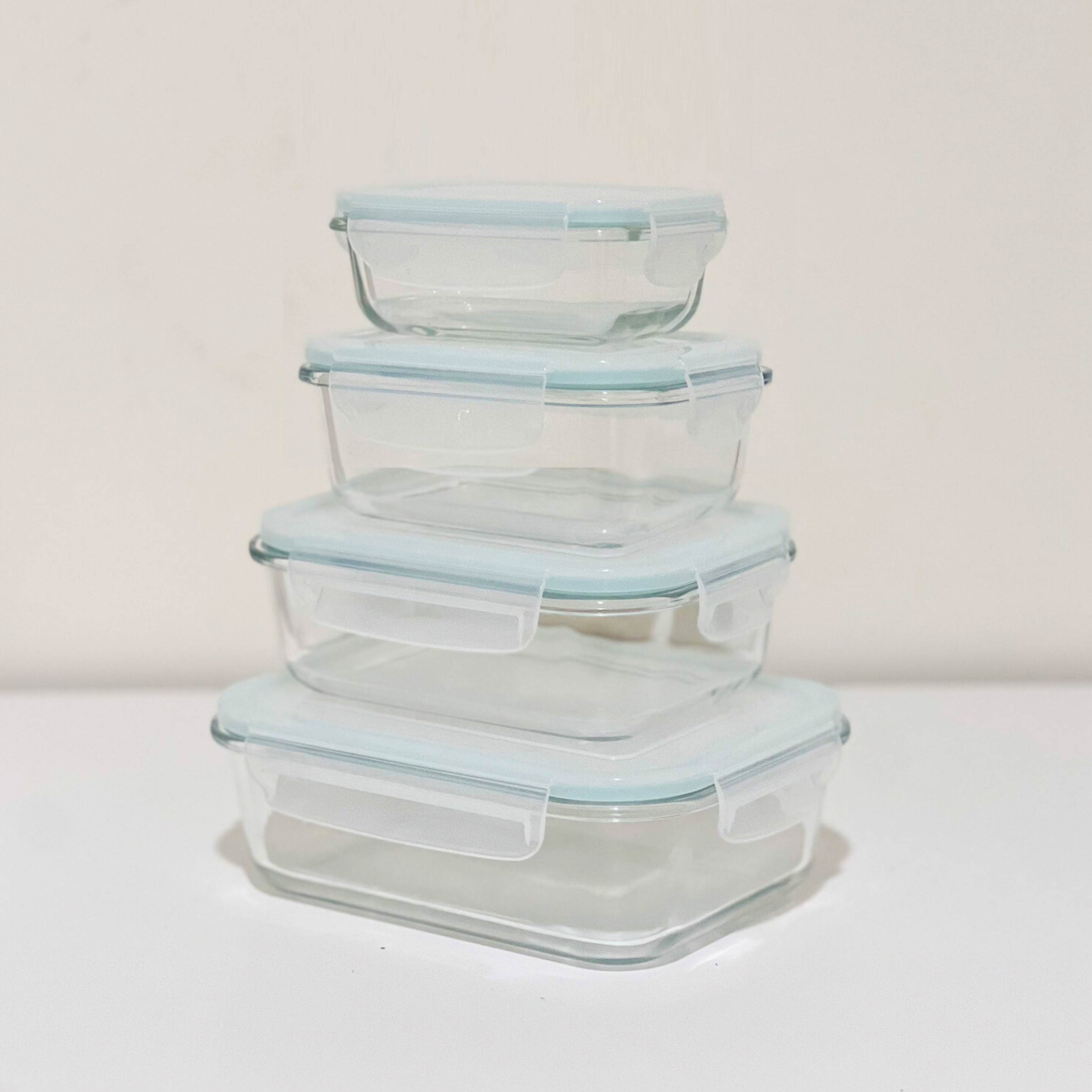 Akamiya Rectangular High Borosilicate Glass Microwaveable Food Container