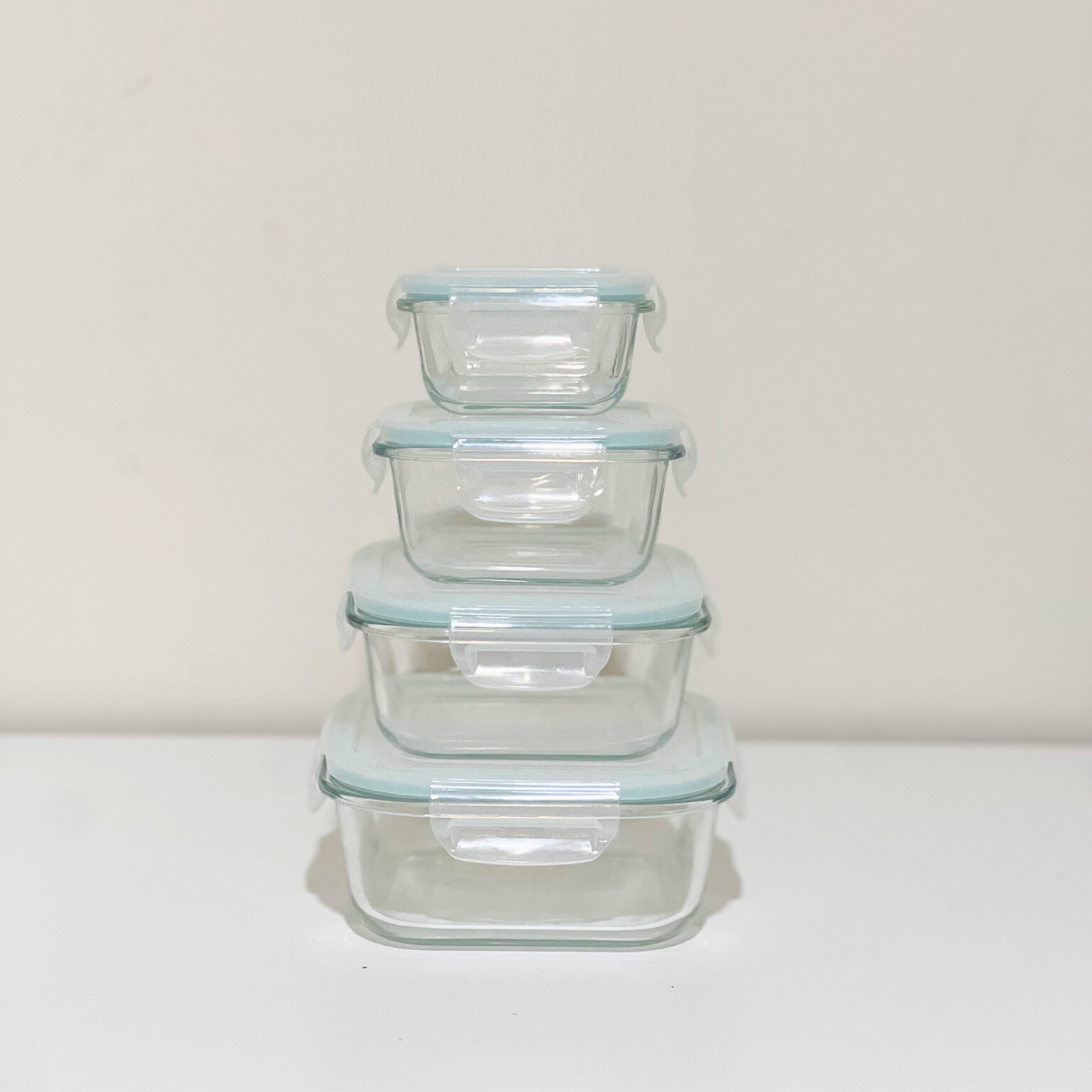 Akamiya Square High Borosilicate Glass Microwaveable Food Container