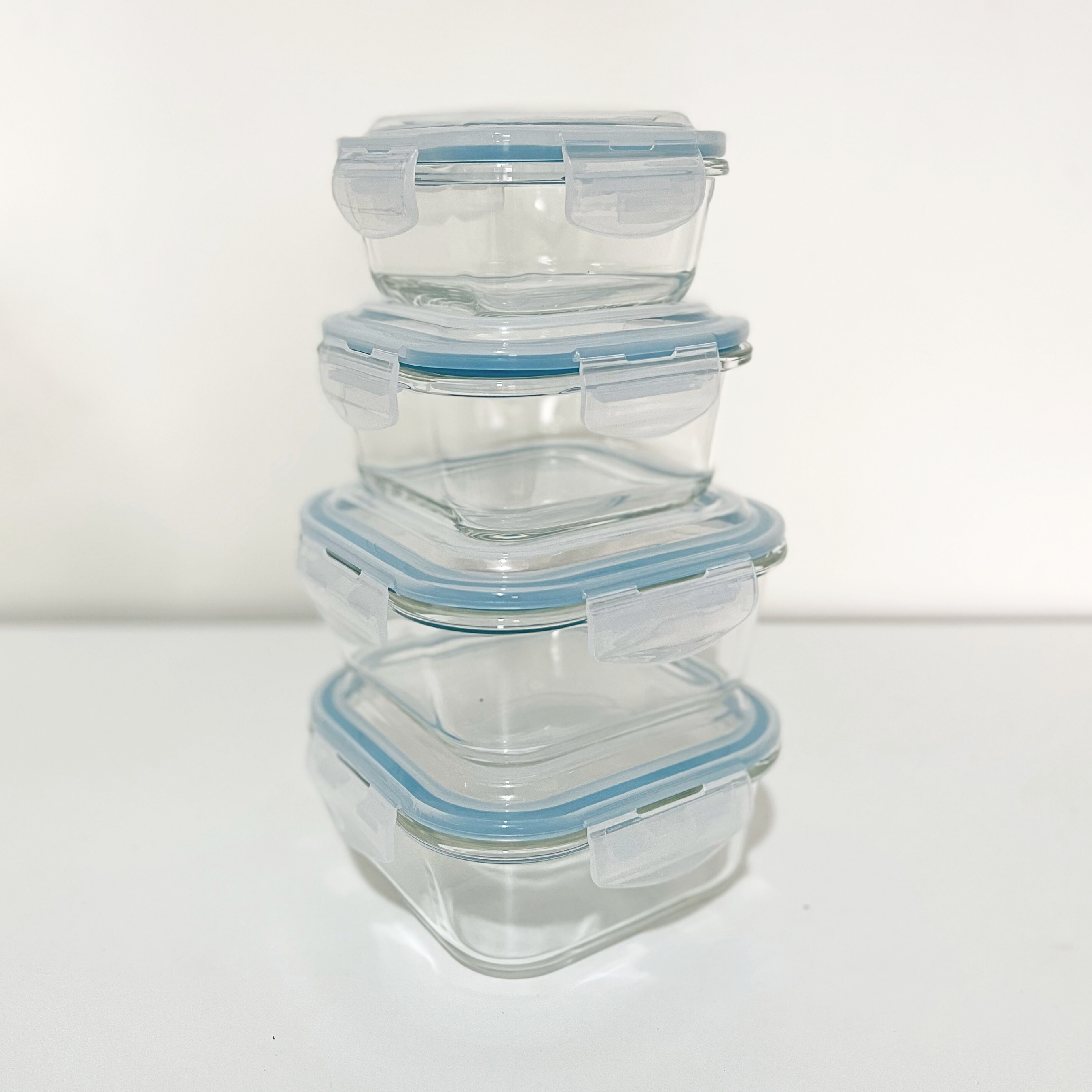 Akamiya Square High Borosilicate Glass Microwaveable Food Container