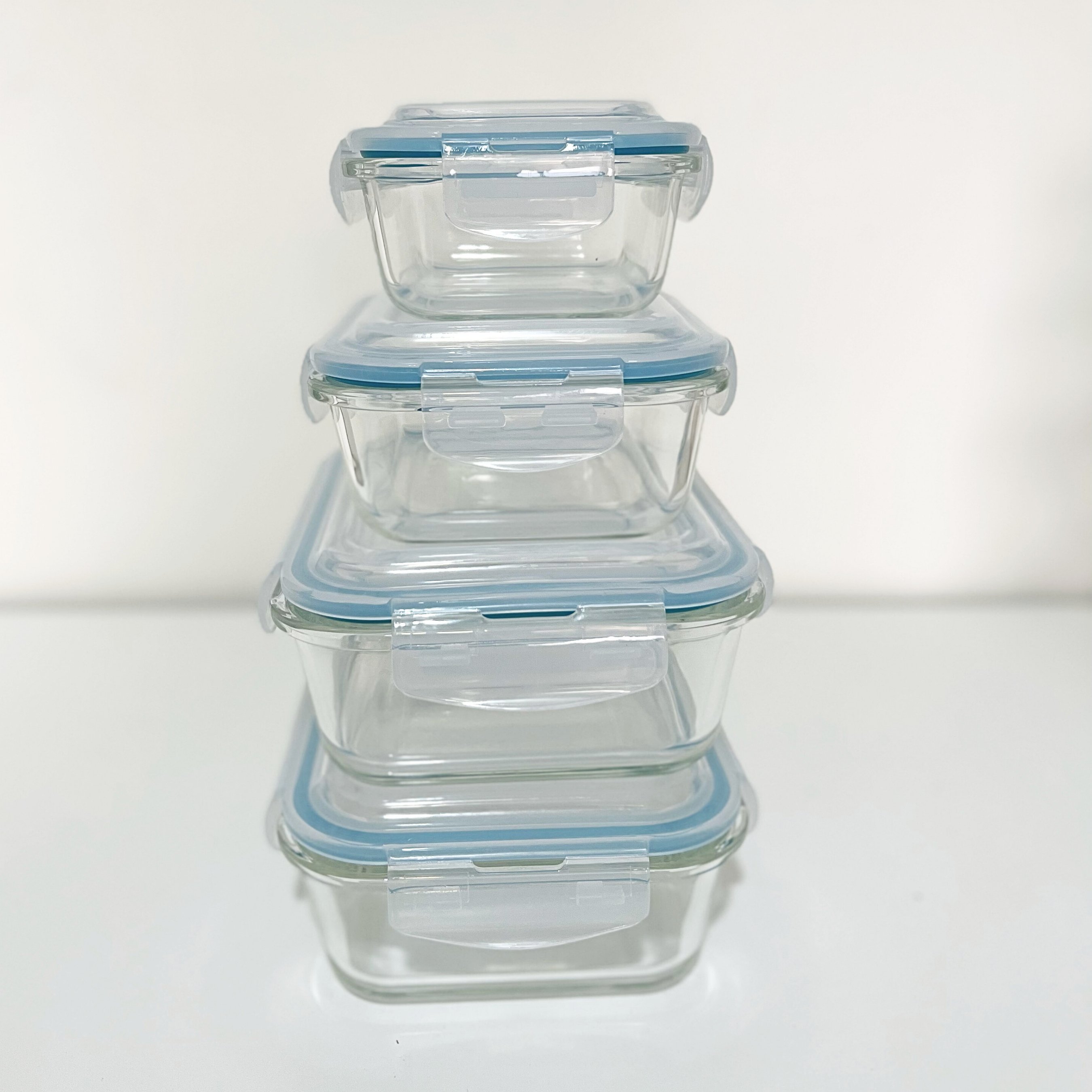 Akamiya Square High Borosilicate Glass Microwaveable Food Container