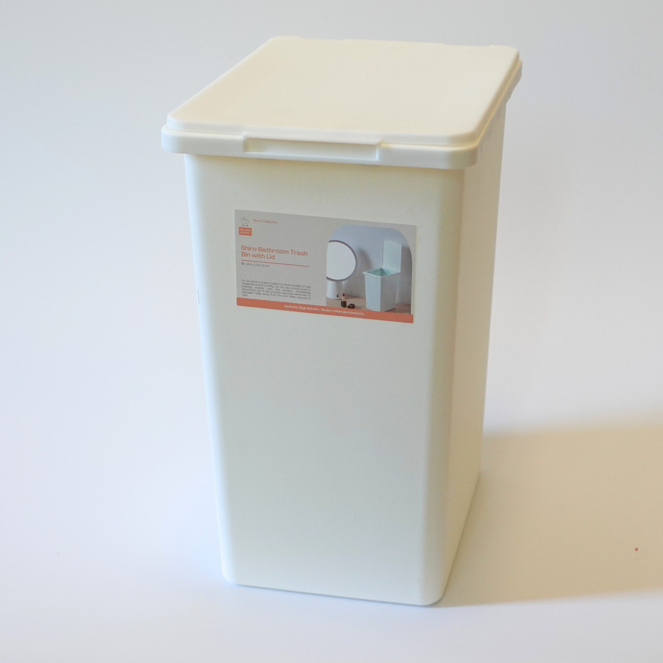 Shiro Bathroom Flip Trash Bin with Lid
