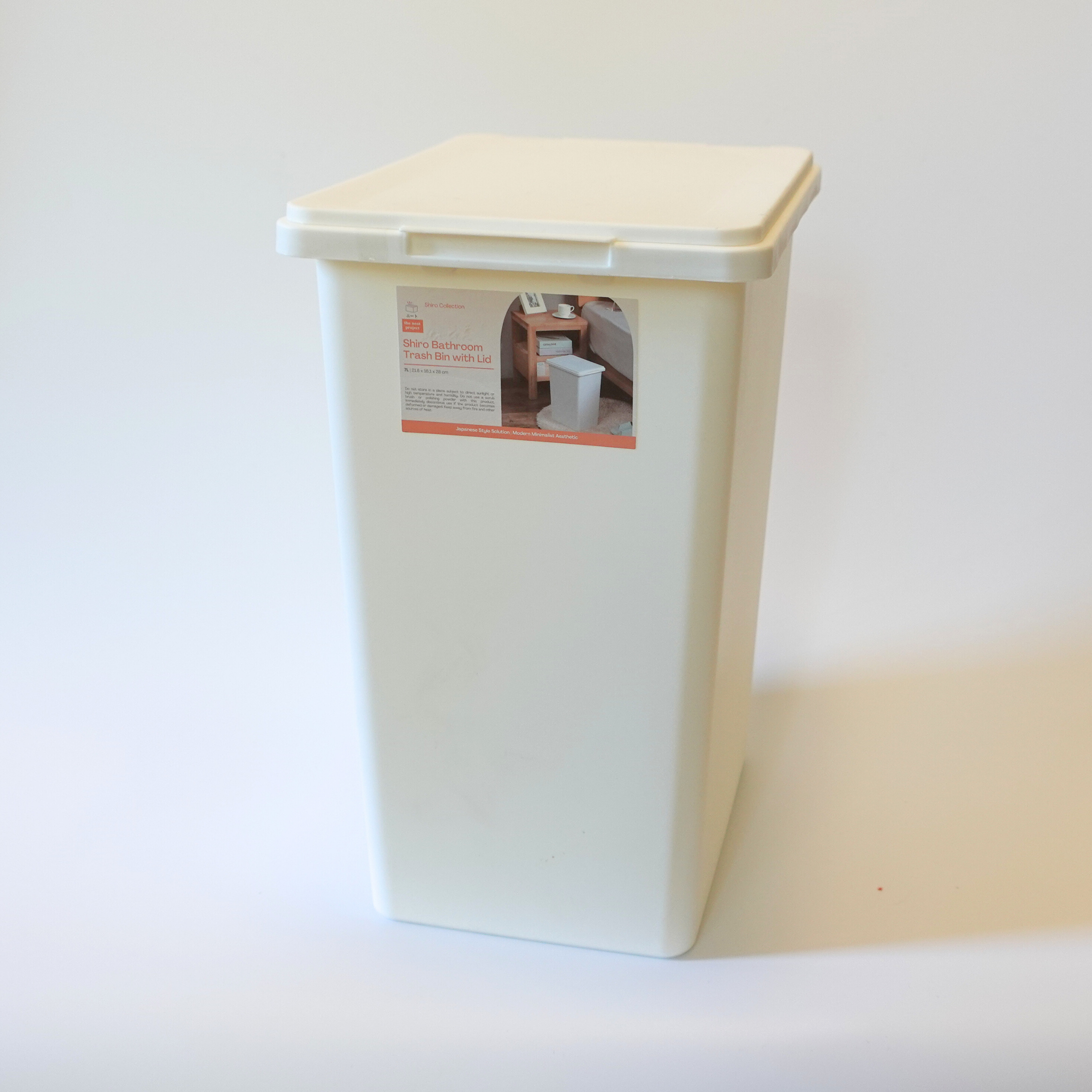 Shiro Bathroom Flip Trash Bin with Lid