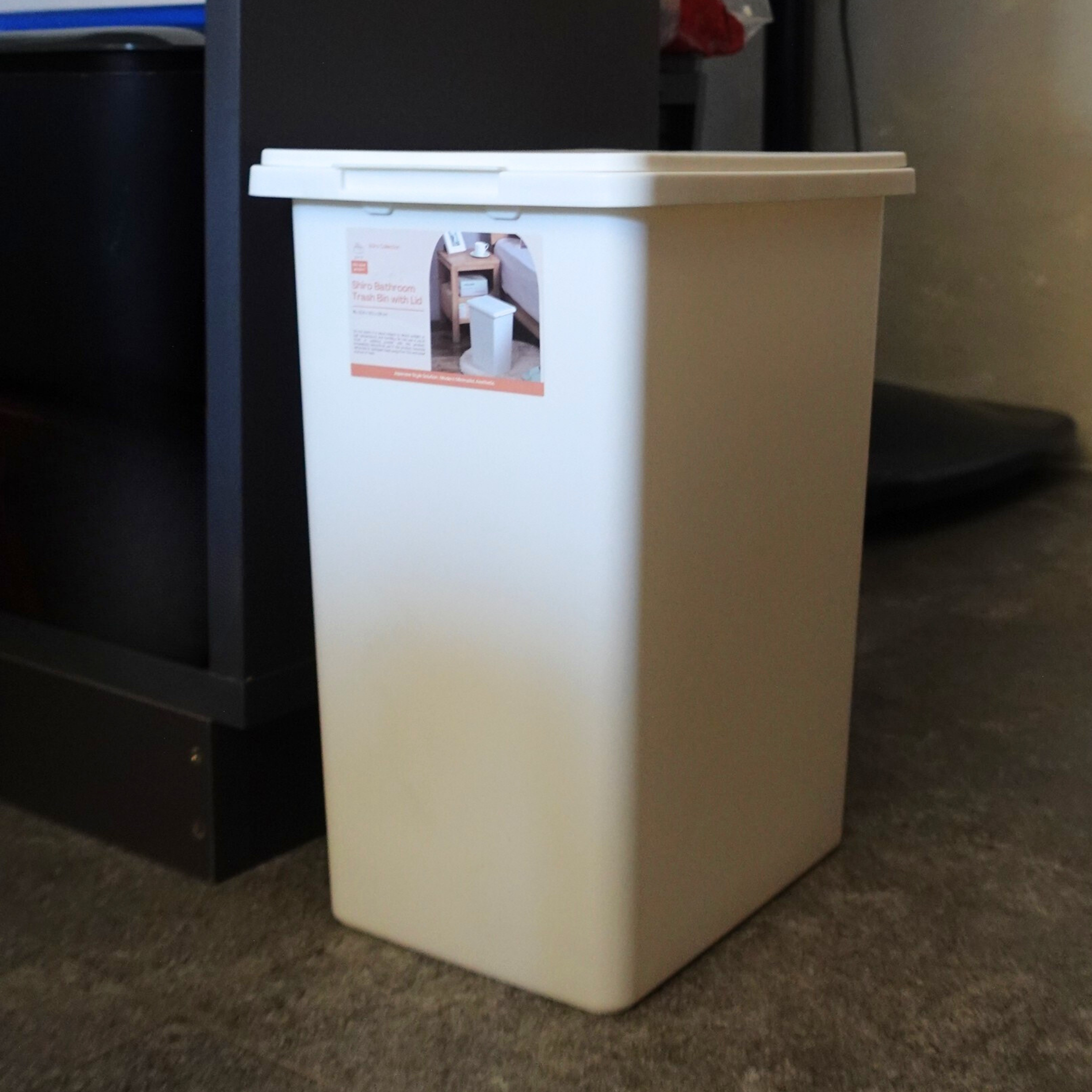 Shiro Bathroom Flip Trash Bin with Lid