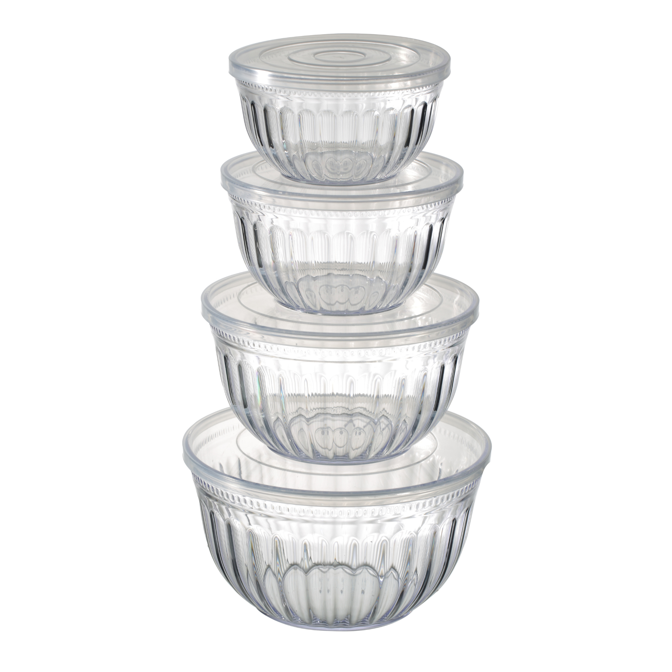 Shiro Patterned Salad Bowl Set Round