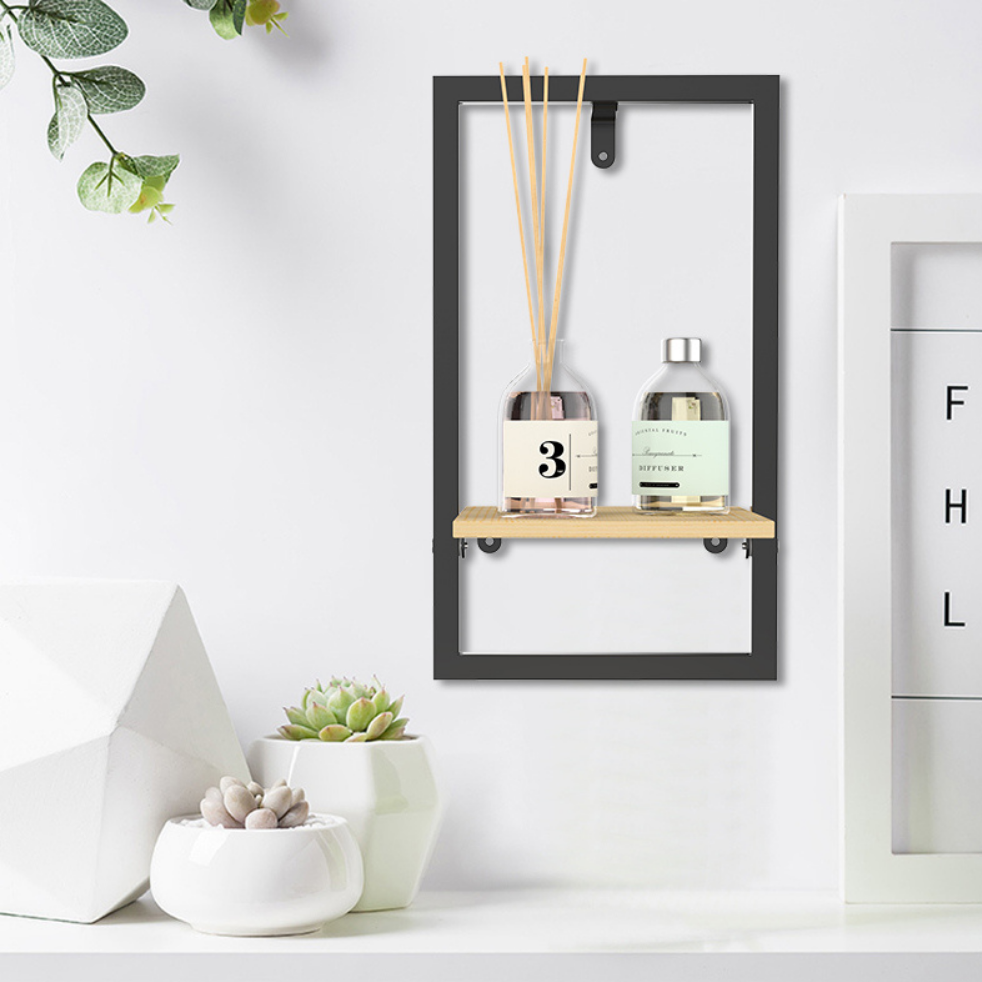 Suko Wall Mounted Storage Organizer Hanging Shelf