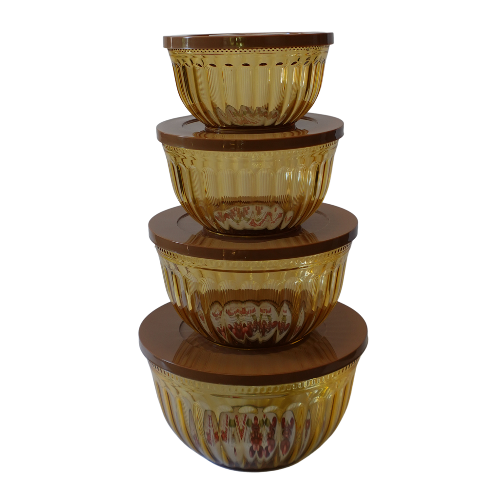 Shiro Patterned Salad Bowl Set Round