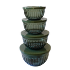 Shiro Patterned Salad Bowl Set Round