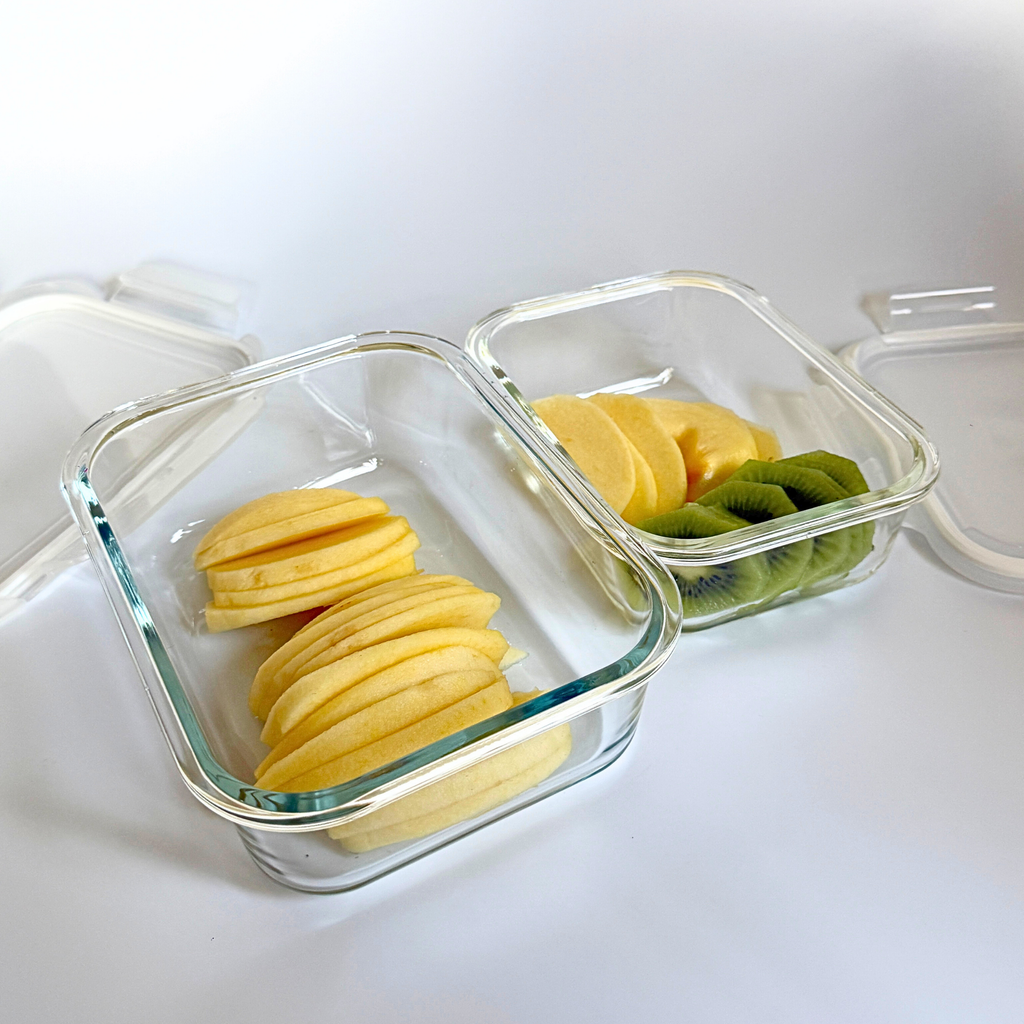 Akamiya High Borosilicate Glass Microwaveable Food Container Rectangle