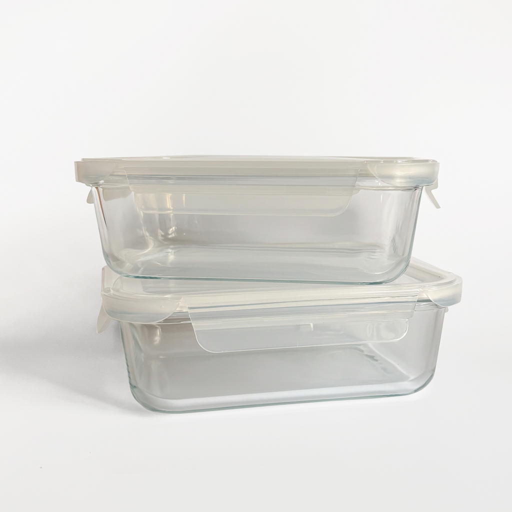 Akamiya High Borosilicate Glass Microwaveable Food Container Rectangle